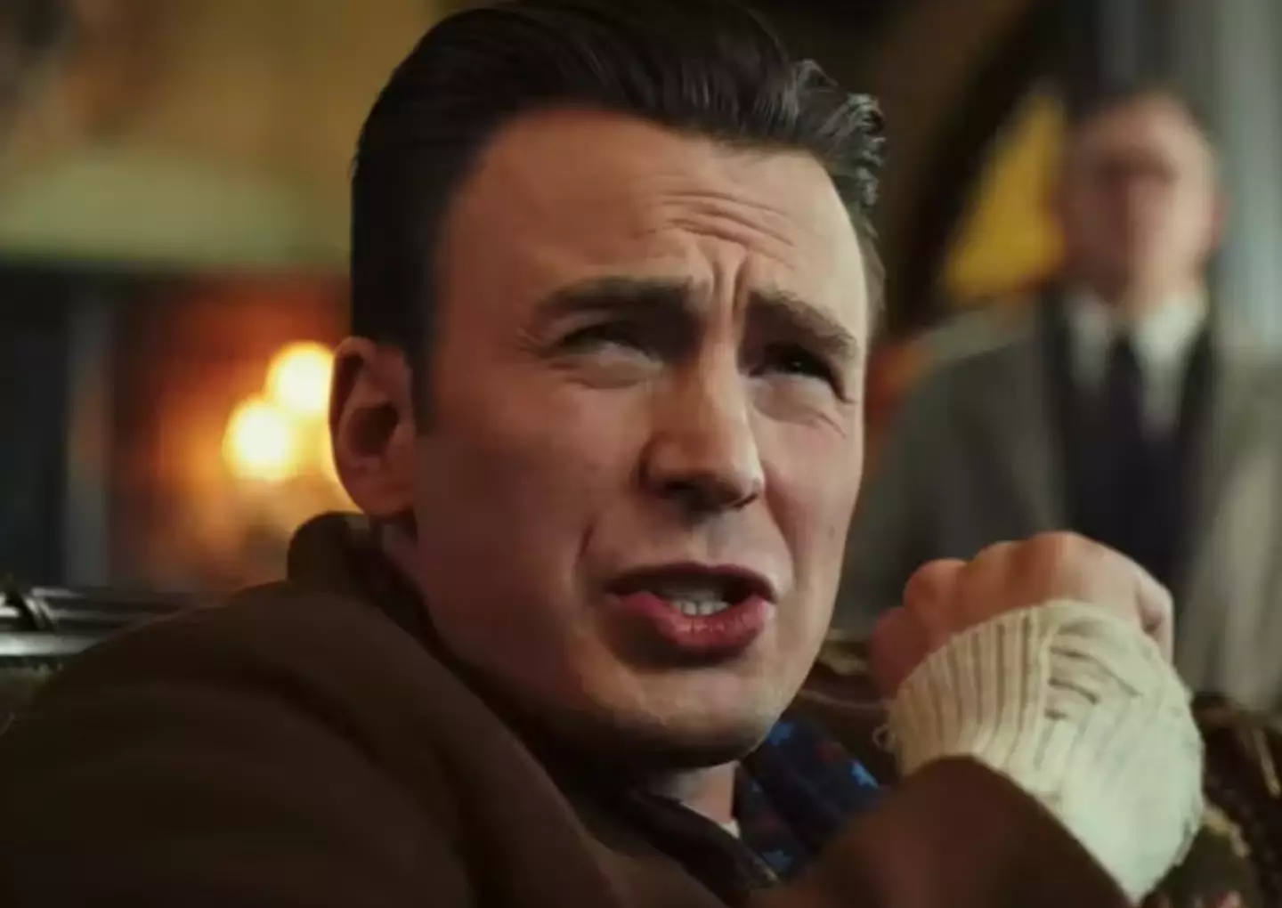Chris Evans' character uses an Android in the film.