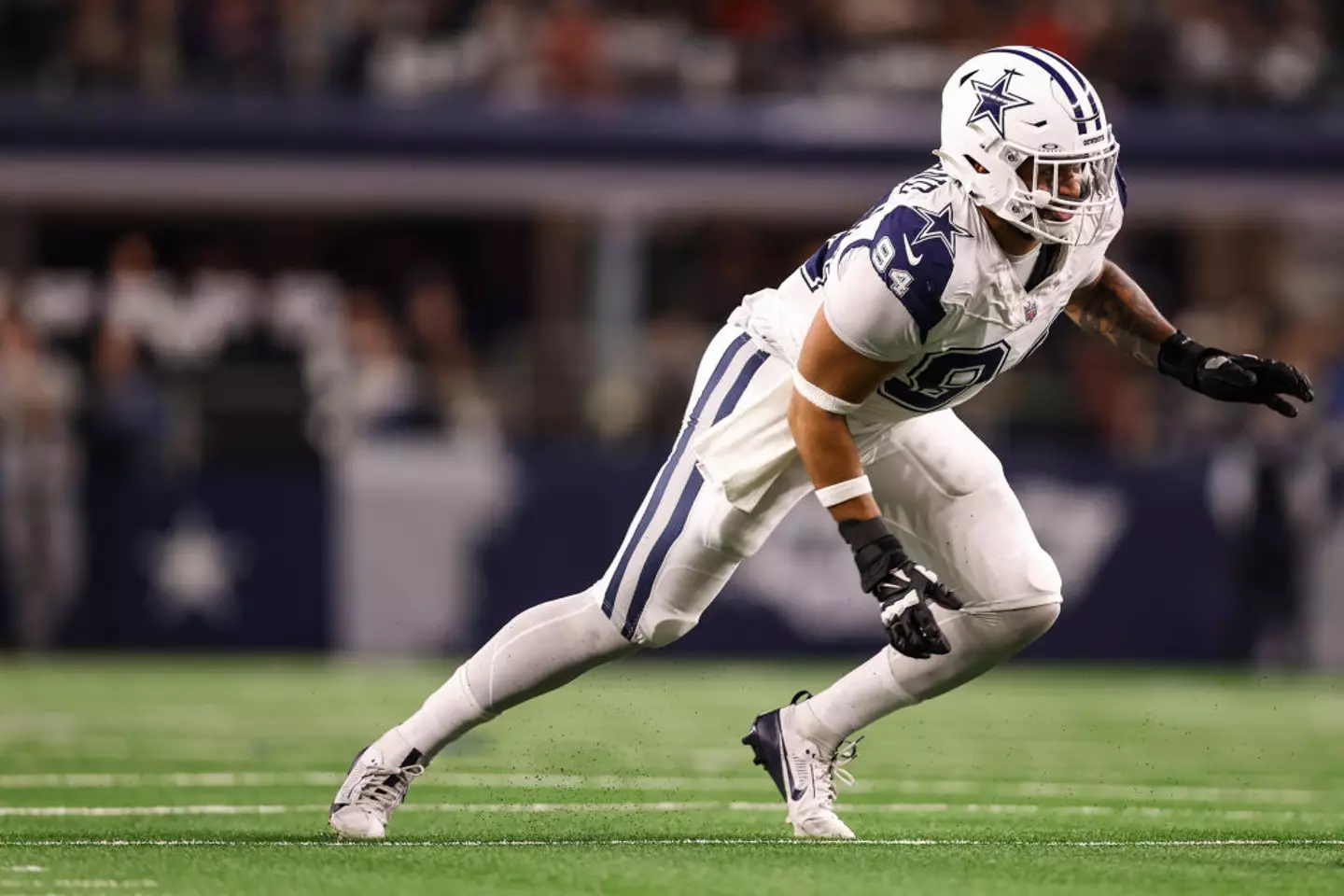 The defensive end scored his first touchdown days before his unexpected death (Perry Knotts/Getty Images)