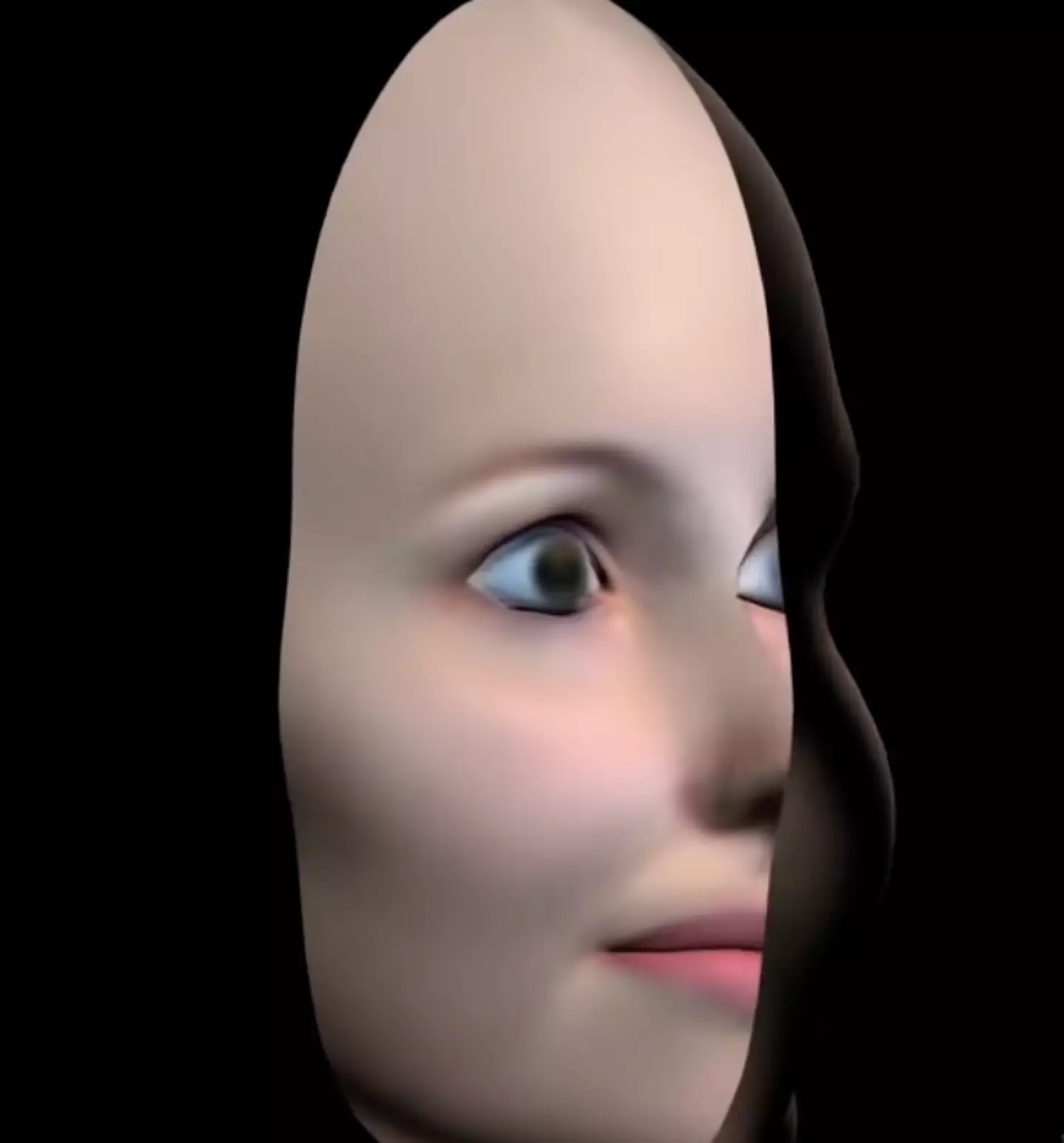 Which way do you think the face is moving?