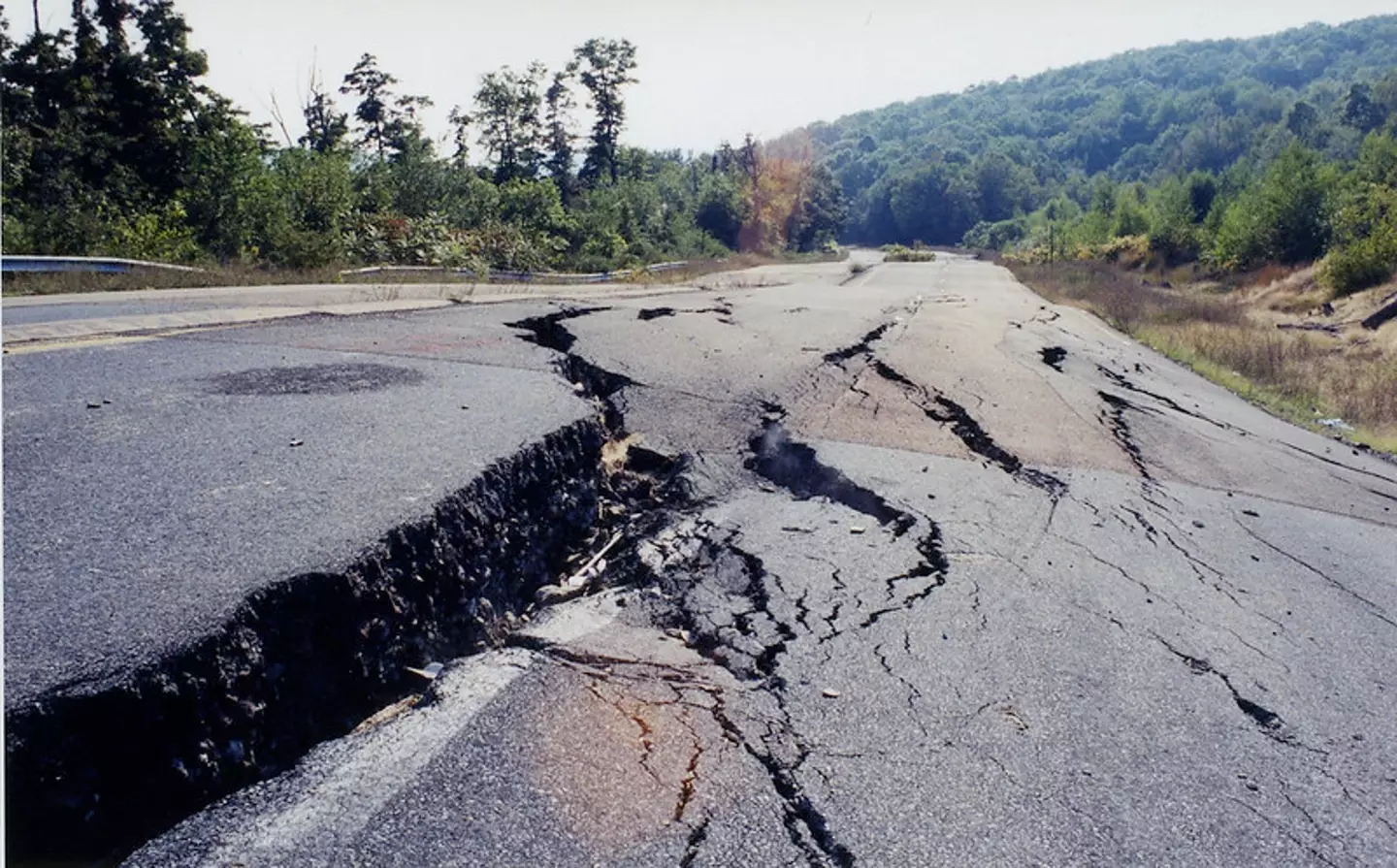 Centralia road cracks.