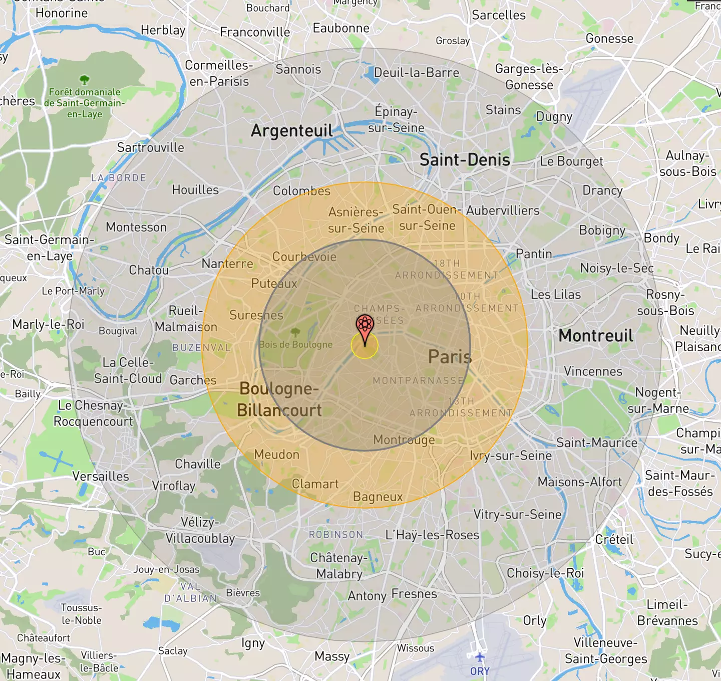 A US nuke over Paris.