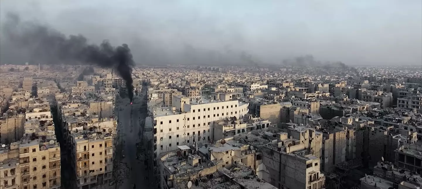 Aleppo during the siege, from Waad's film For Sama.