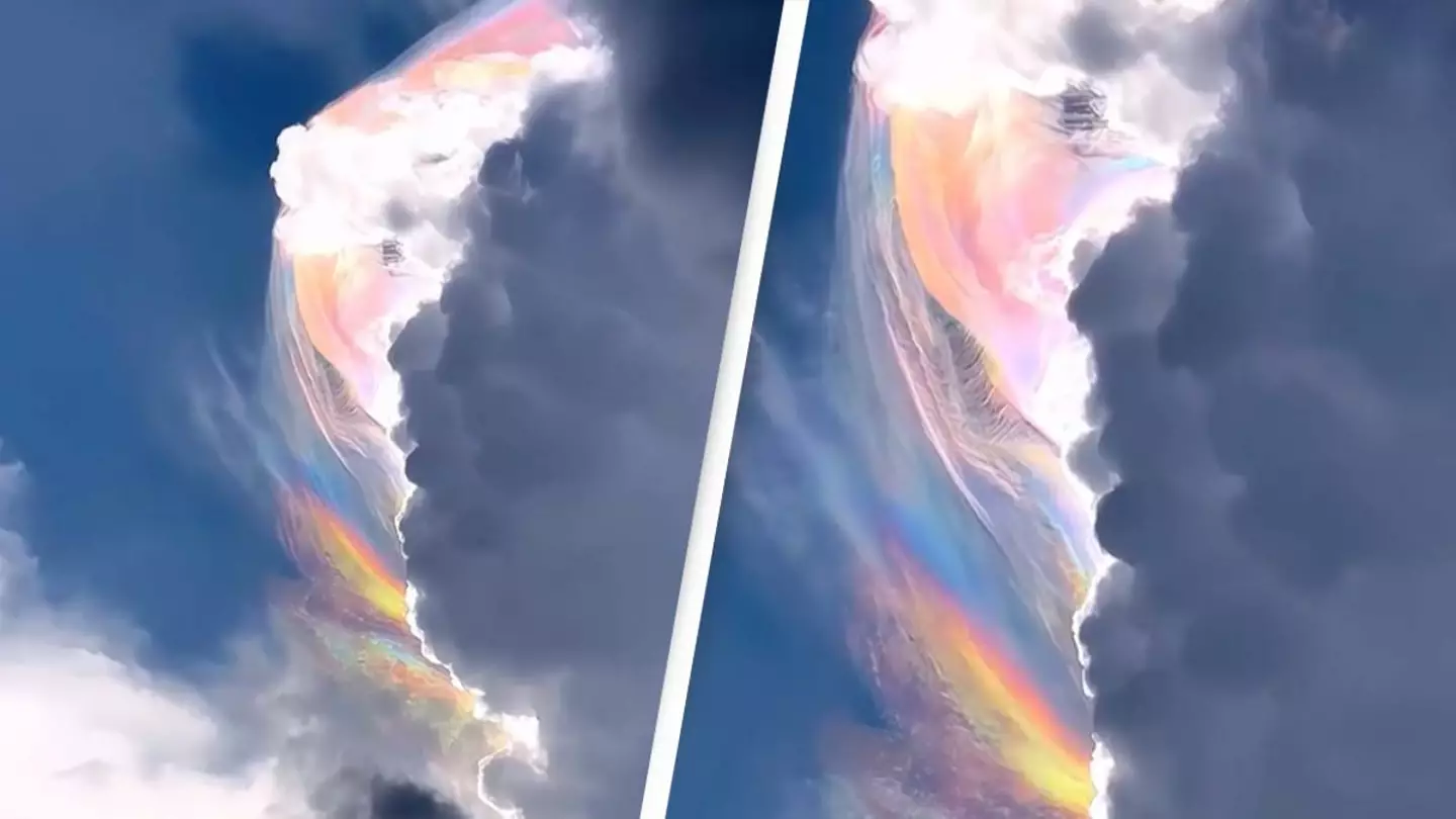 People amazed as they spot rare rainbow phenomenon in the sky