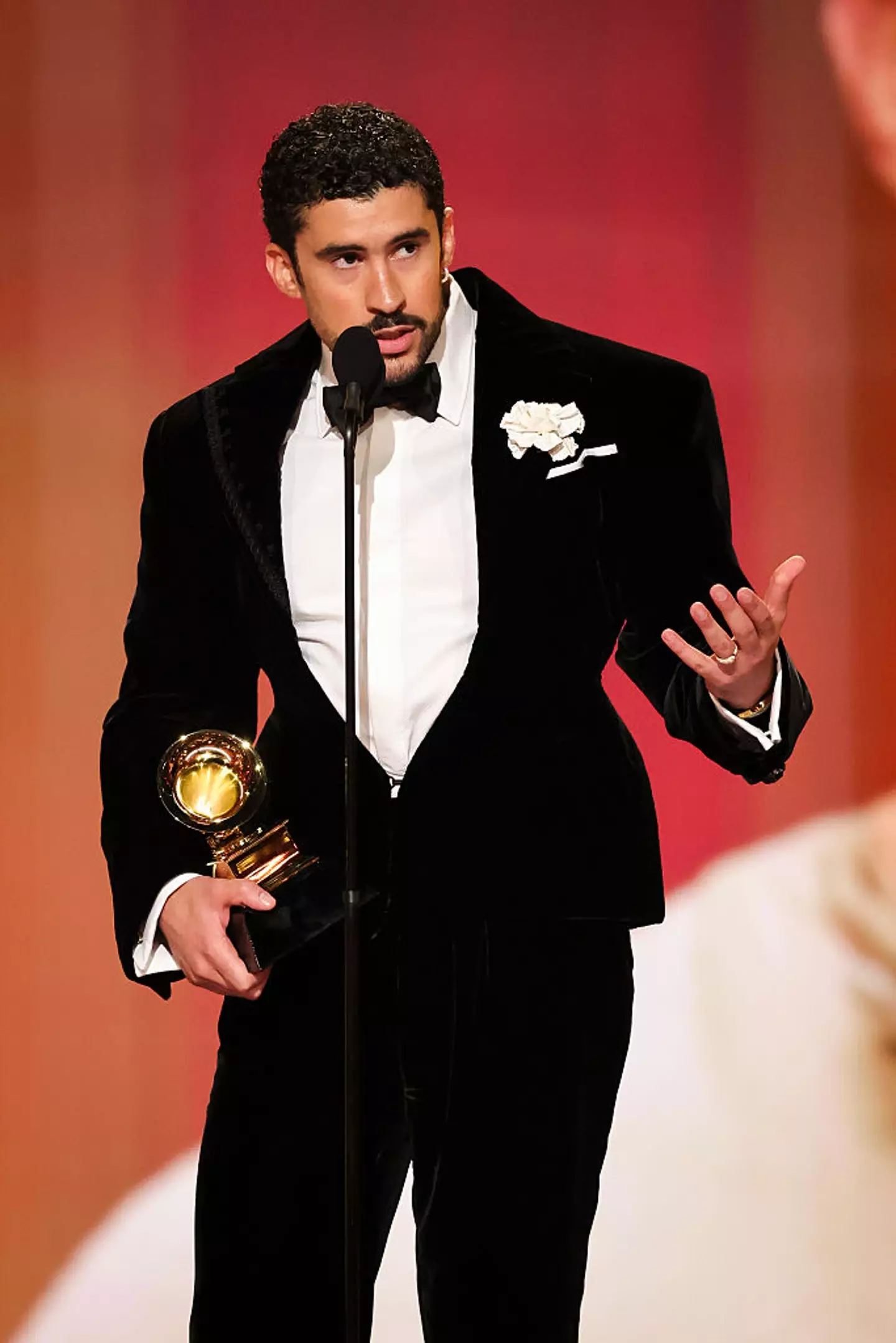 Bad Bunny gave people an encouraging message of hope and love in the face of ICE. (CBS Photo Archive / Contributor / Getty)