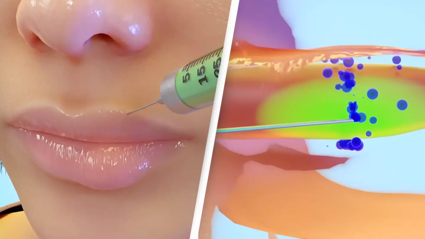 Bizarre simulation showing how lip filler works has people saying it's 'painful to watch'
