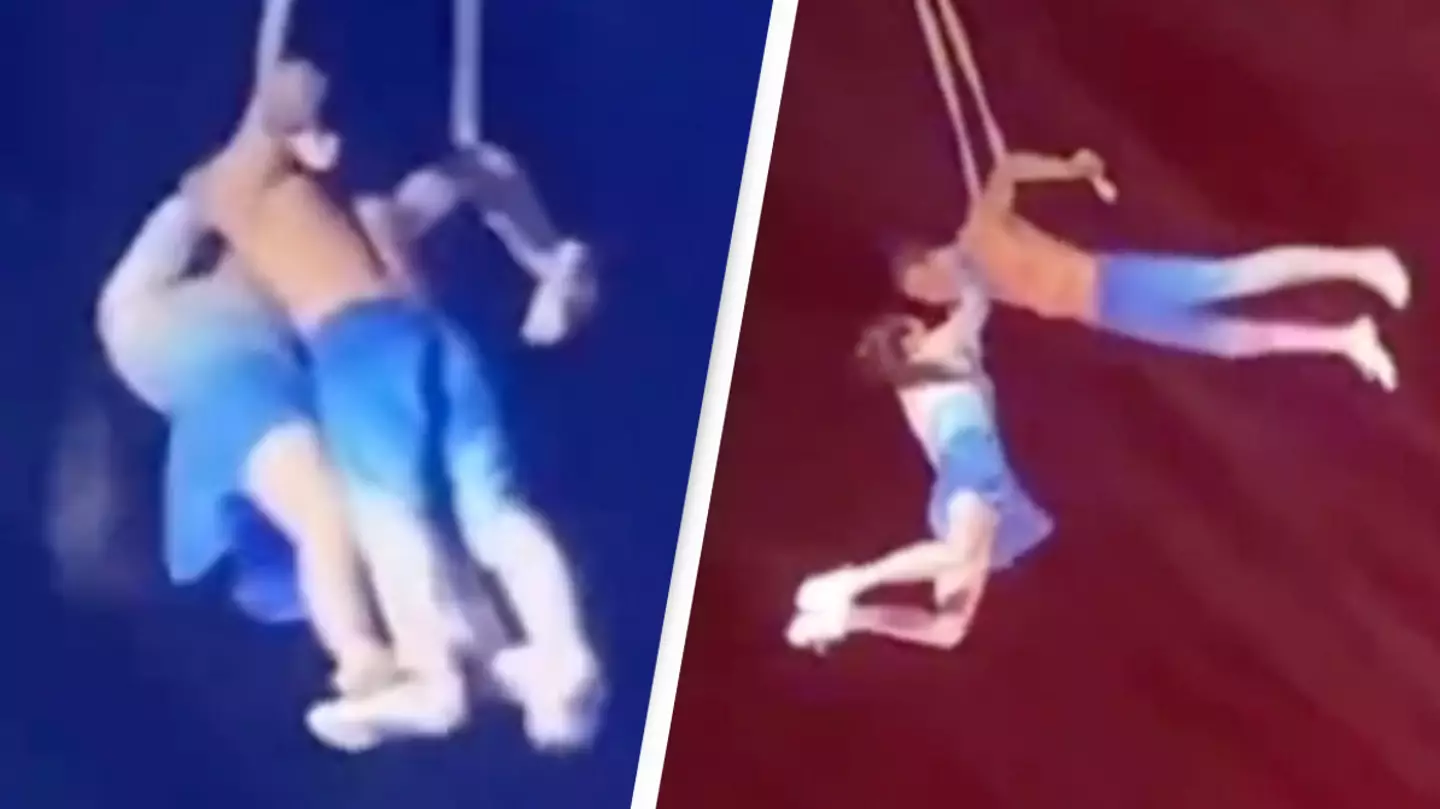Acrobat falls to her death while performing stunt with husband