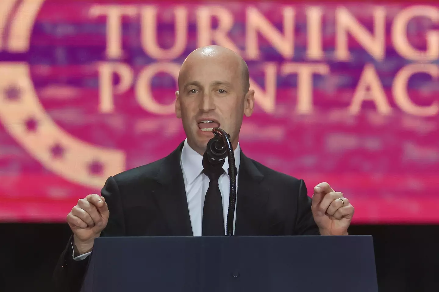 Stephen Miller delivered a speech at Charlie Kirk's funeral (Joe Raedle/Getty Images)