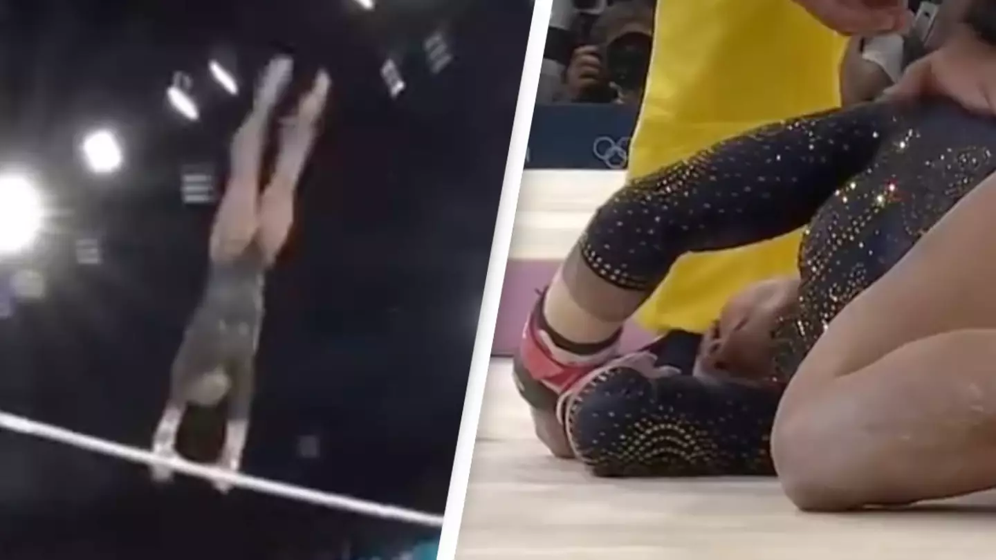 Olympic gymnast suffers horrific face injury while performing dangerous stunt ahead of final competition