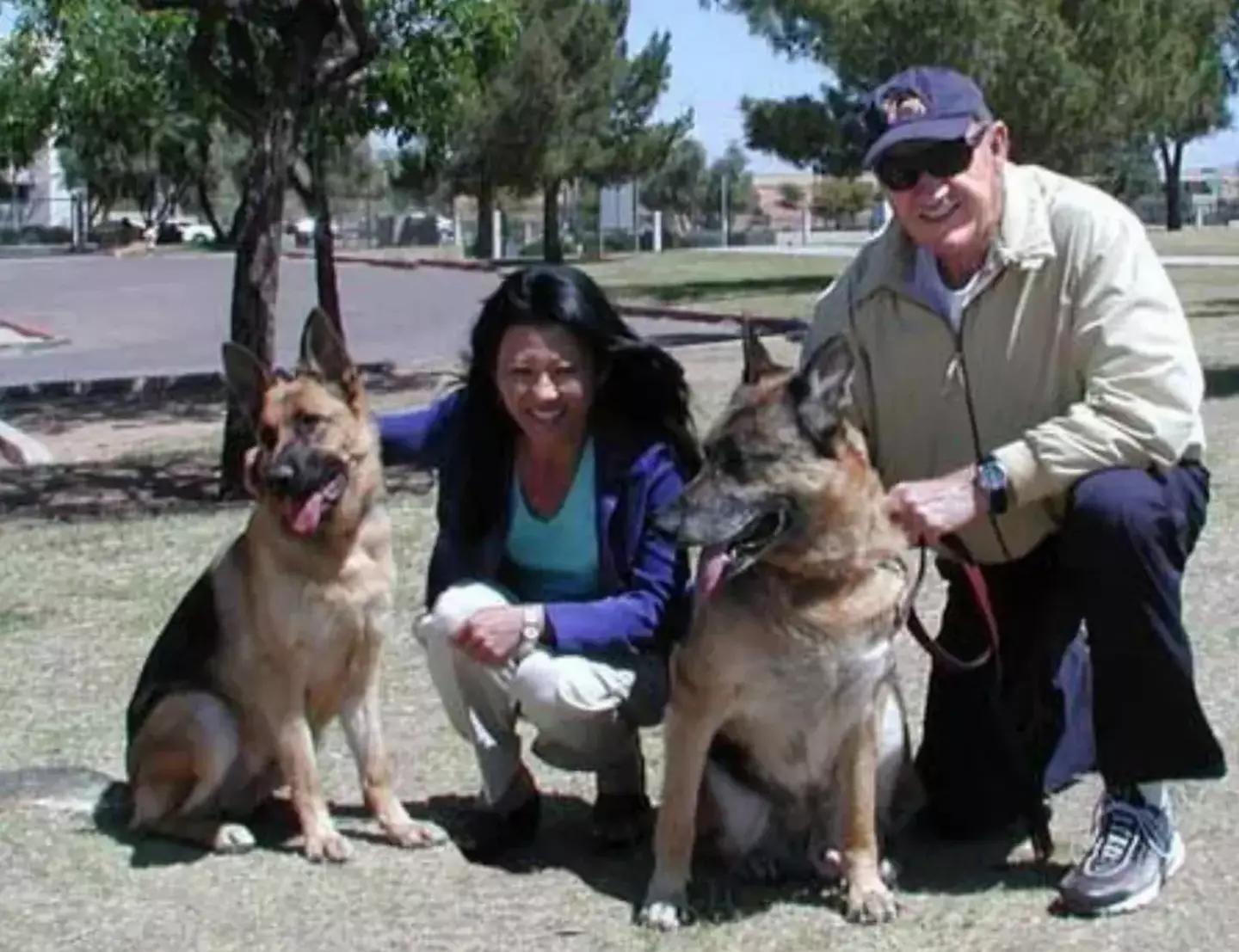 Authorities initially believed the dog wanted to play before leading them to the body of Hackman (Facebook / Animal Rescue, Inc.)