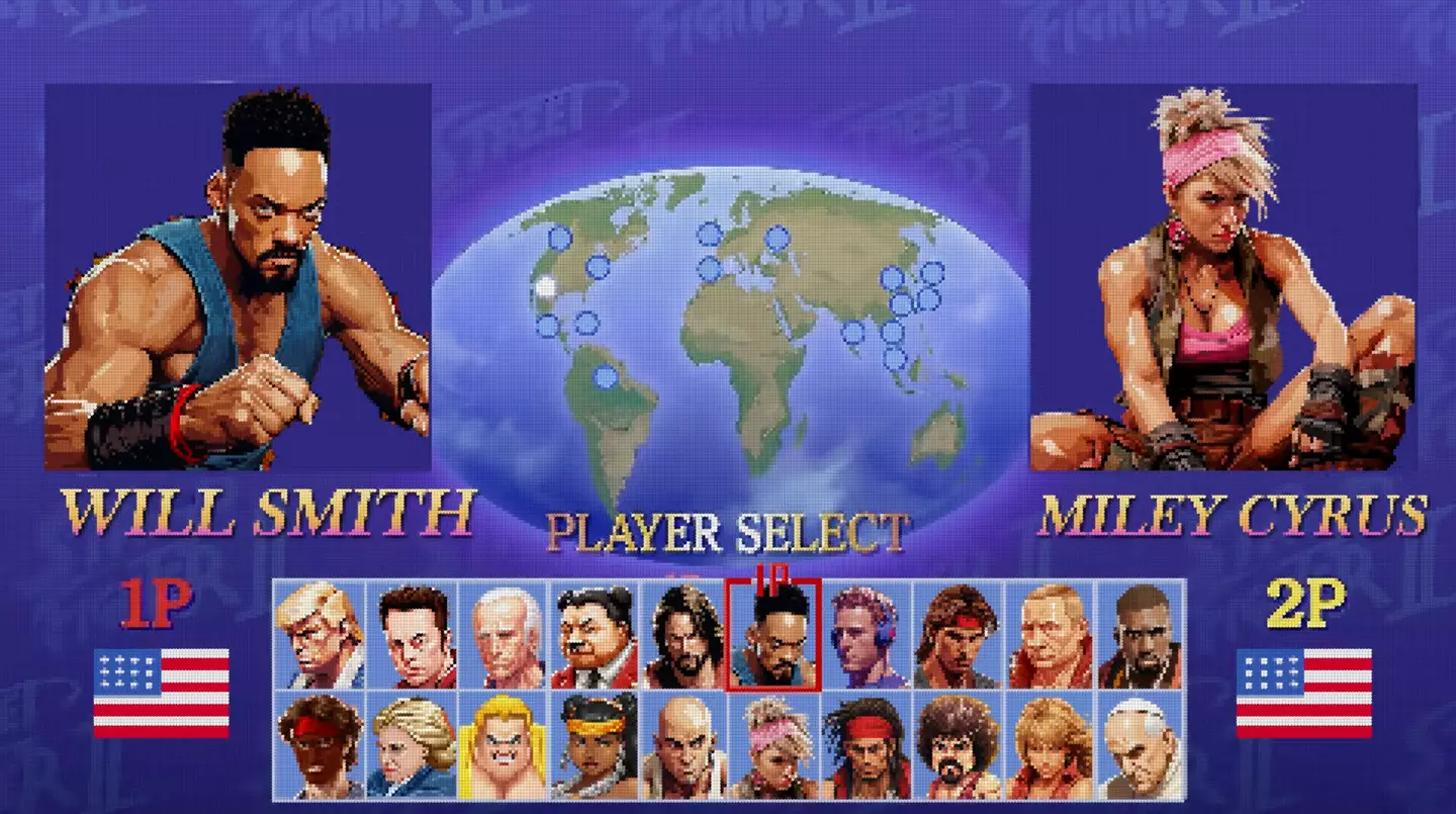 Will Smith and Miley Cyrus.