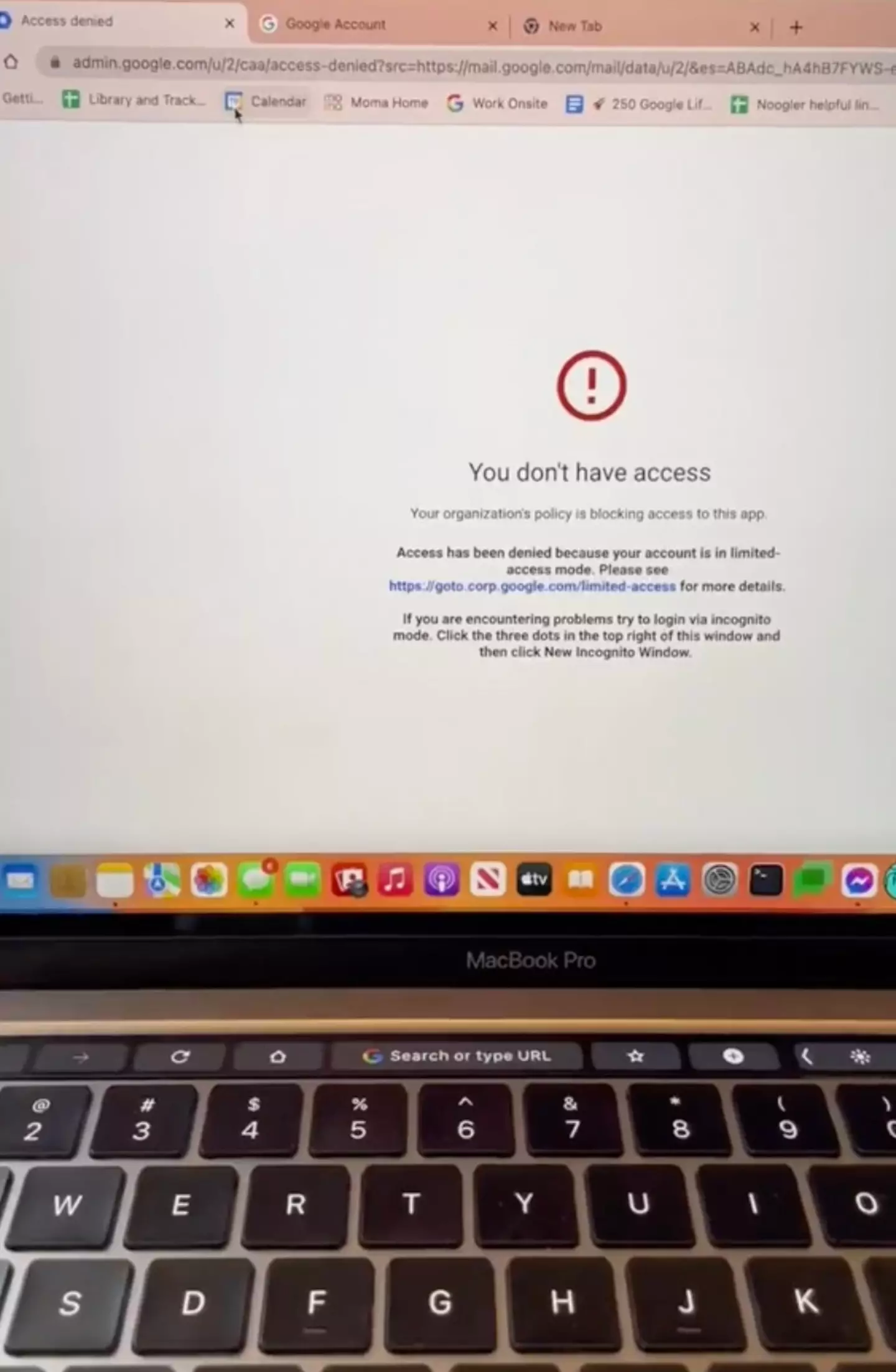 Nicole was simply booted out of the system.