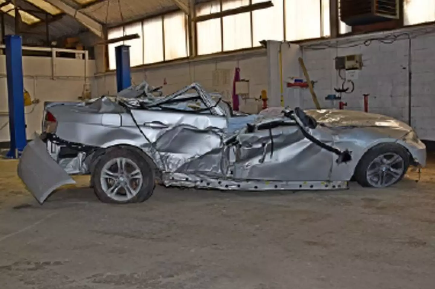 Thomas Johnson's BMW after the crash (Thames Valley Police)