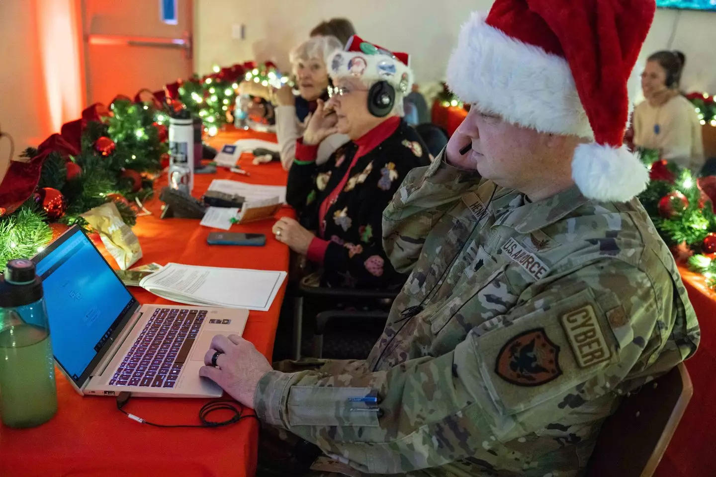 NORAD Santa Trackers volunteer their time to reveal to the world exactly where Father Christmas is each year (X/NoradSanta)