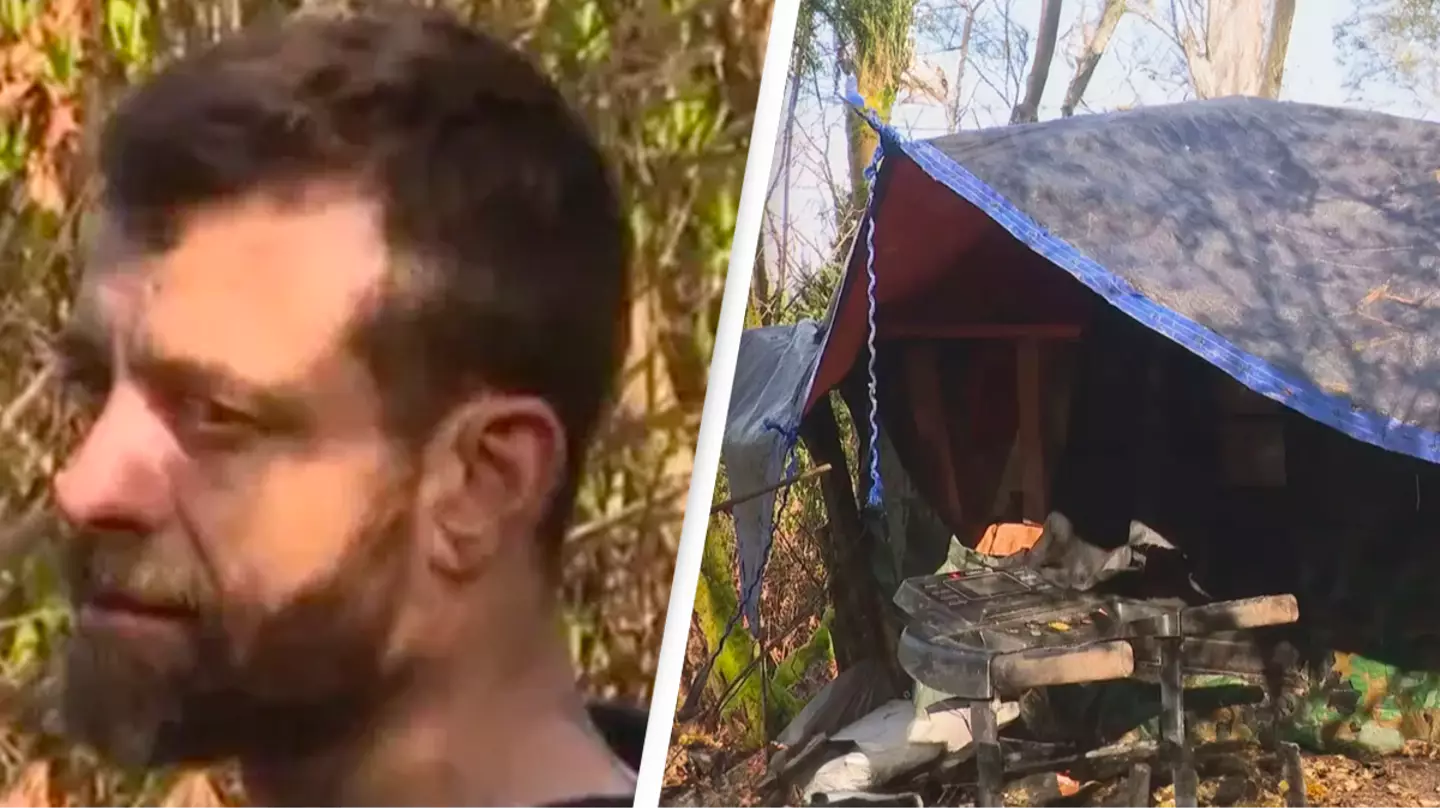 Homeless man builds his own cabin in Seattle public park and people are divided
