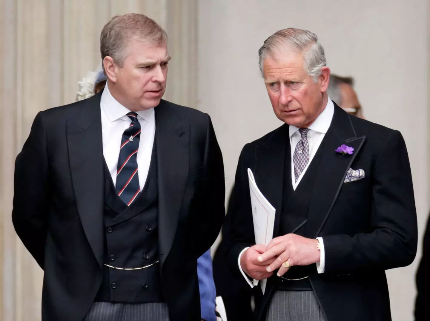 Prince Andrew (left) will no longer be referred to as 'prince' (Max Mumby/Indigo/Getty Images)