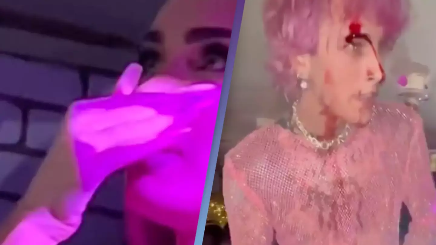 Megan Fox Reacts As Machine Gun Kelly Smashes Glass In His Face