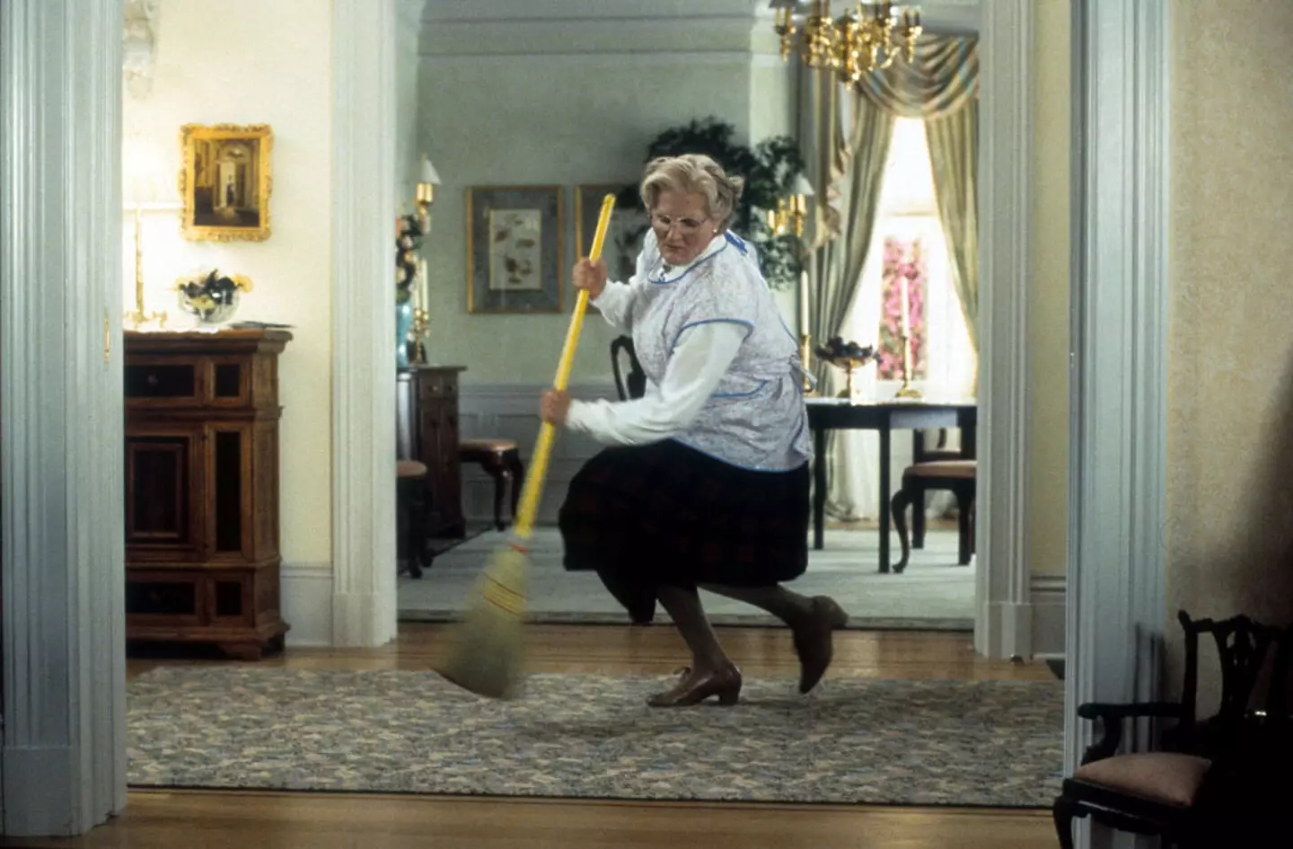 Williams played the role of Mrs Doubtfire in the 1993 classic (20th Century-Fox/Getty Images)