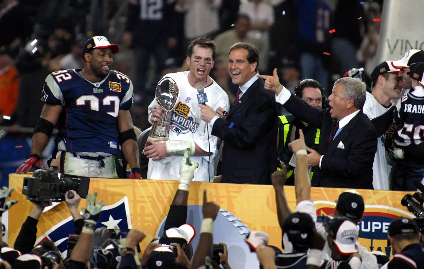 Tom Brady and the New England Patriots won the Super Bowl that year.
