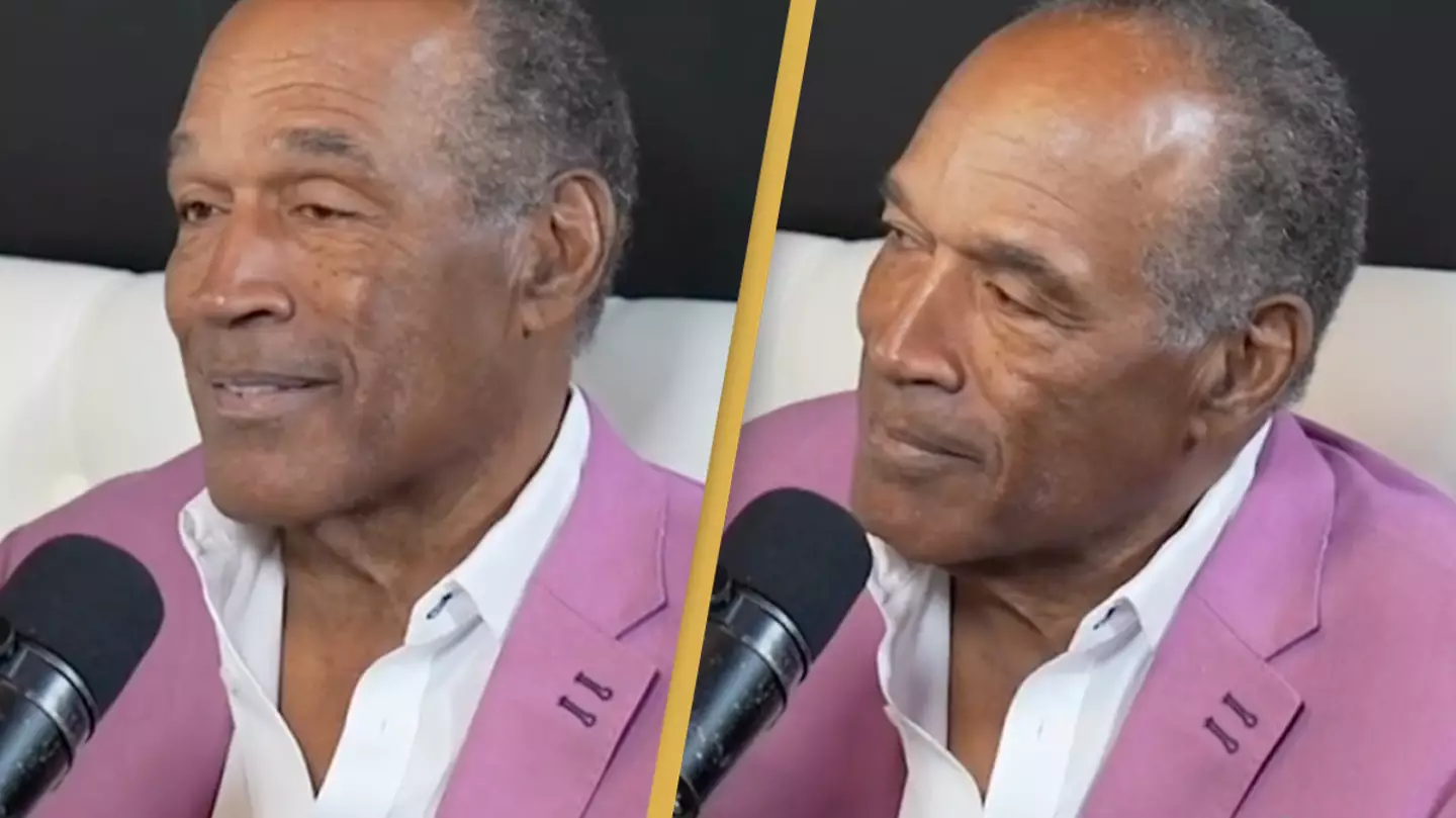 OJ Simpson's awkward reaction after being asked about 'killer' of Nicole and Ron