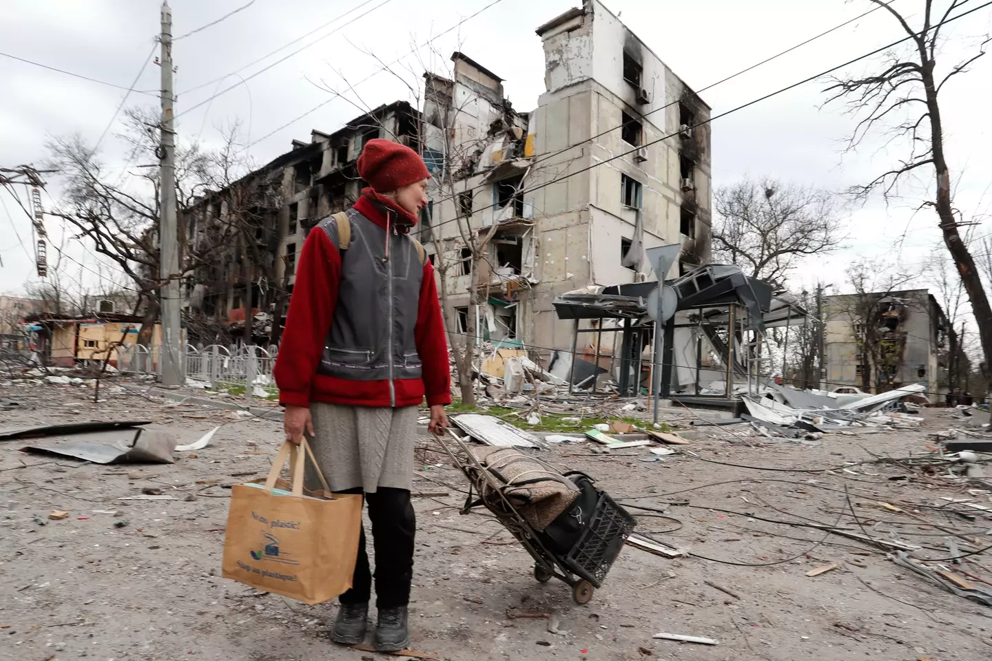 Both civilians and soldiers are taking shelter in Mariupol.