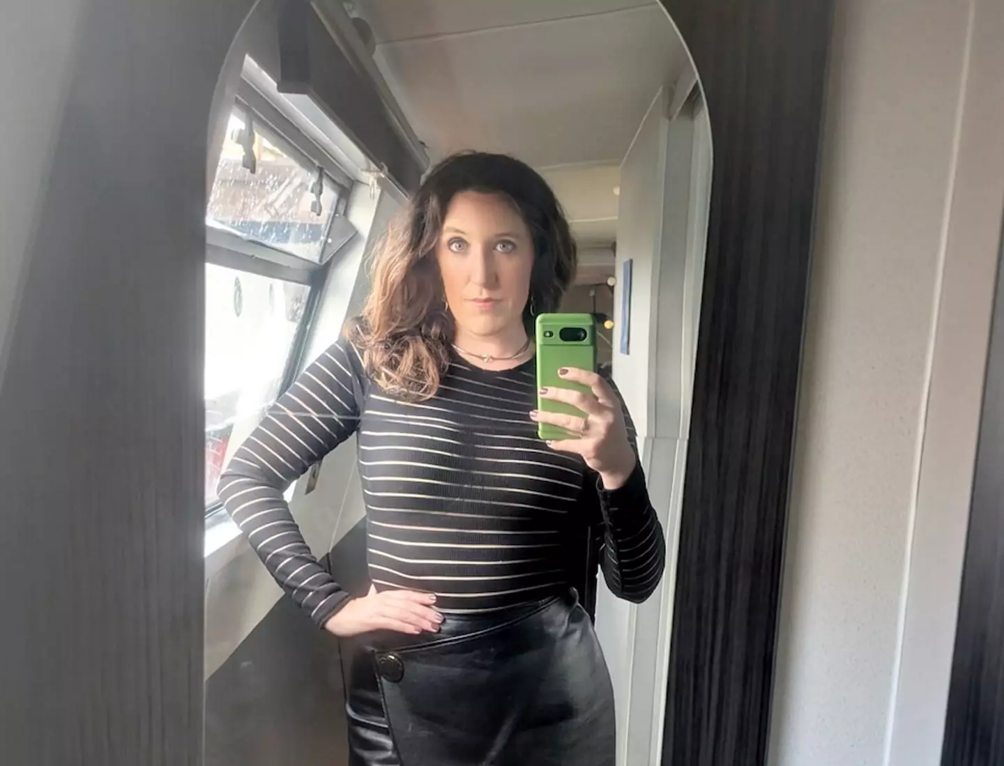 Connie Keast lives on a narrowboat in England (SWNS)