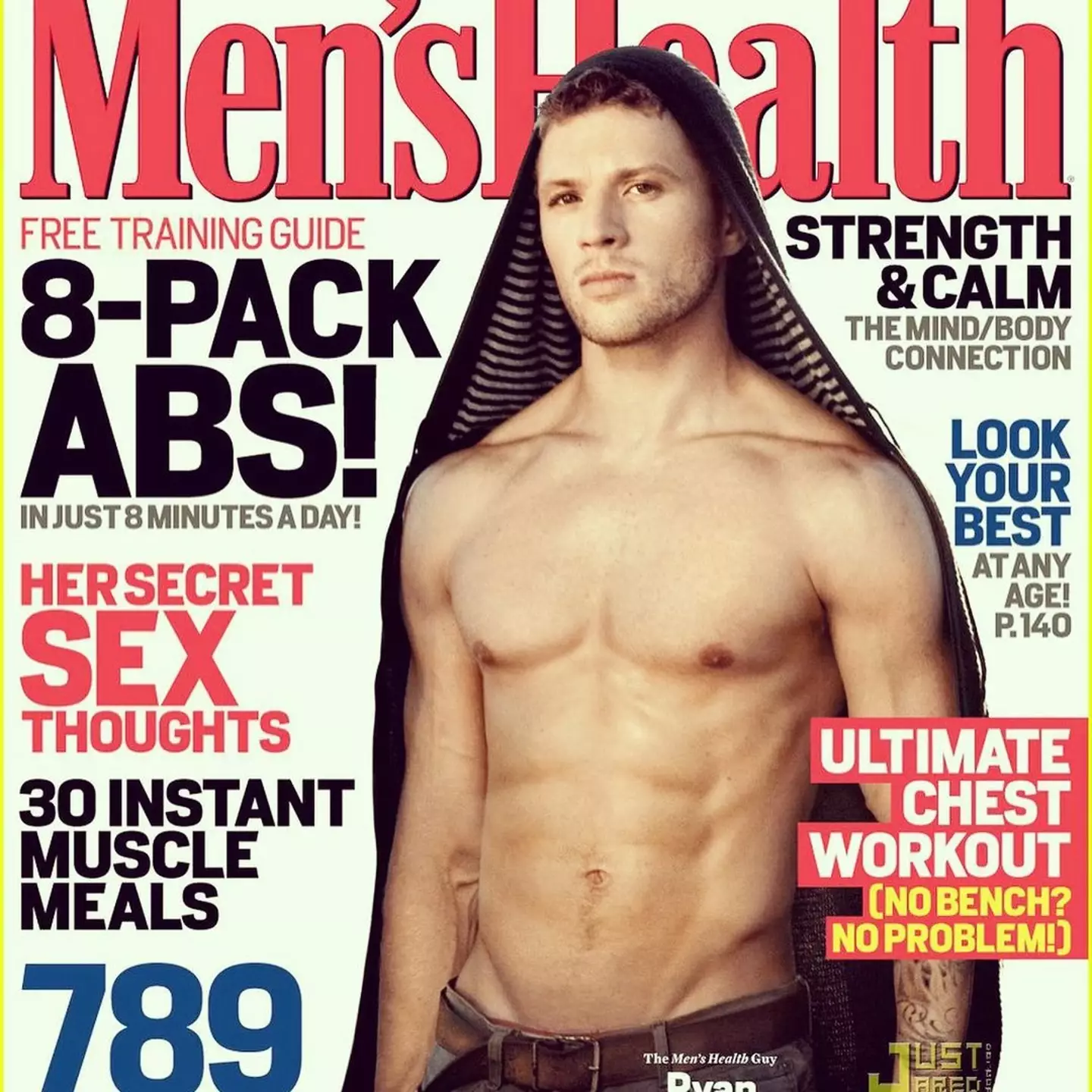 The Men's Health cover that changed Thieriot's perspective on working out.