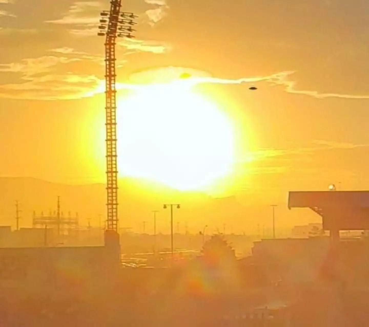 The object was spotted above Estadio Olimpico Benito Juárez.