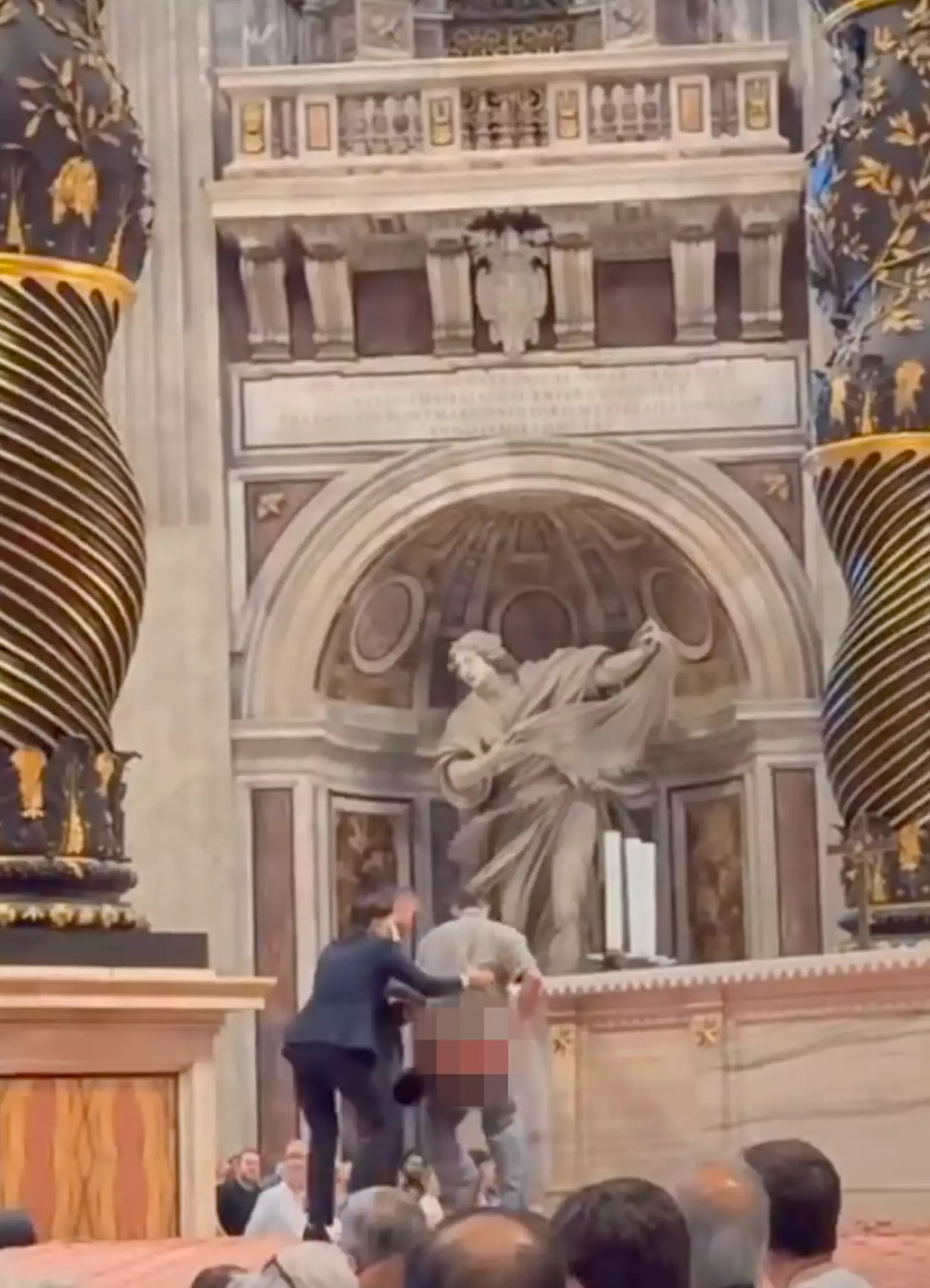 Reports claim the unnamed man was escorted from the Holy church (X/@Vitus_oss)