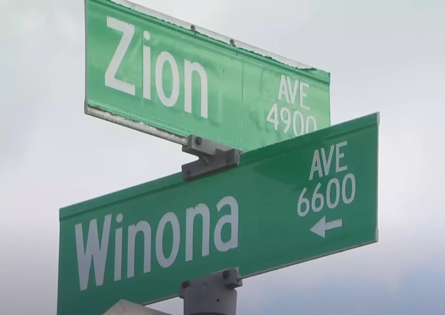 The house is on Zion Avenue.
