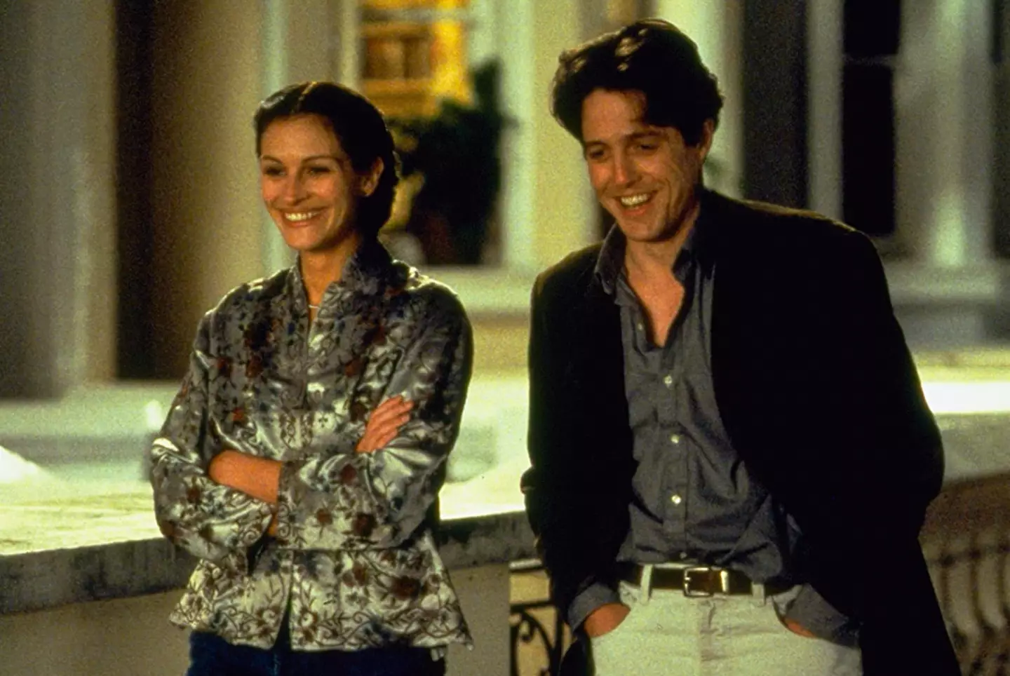 Grant starred with Julia Roberts in Notting Hill.