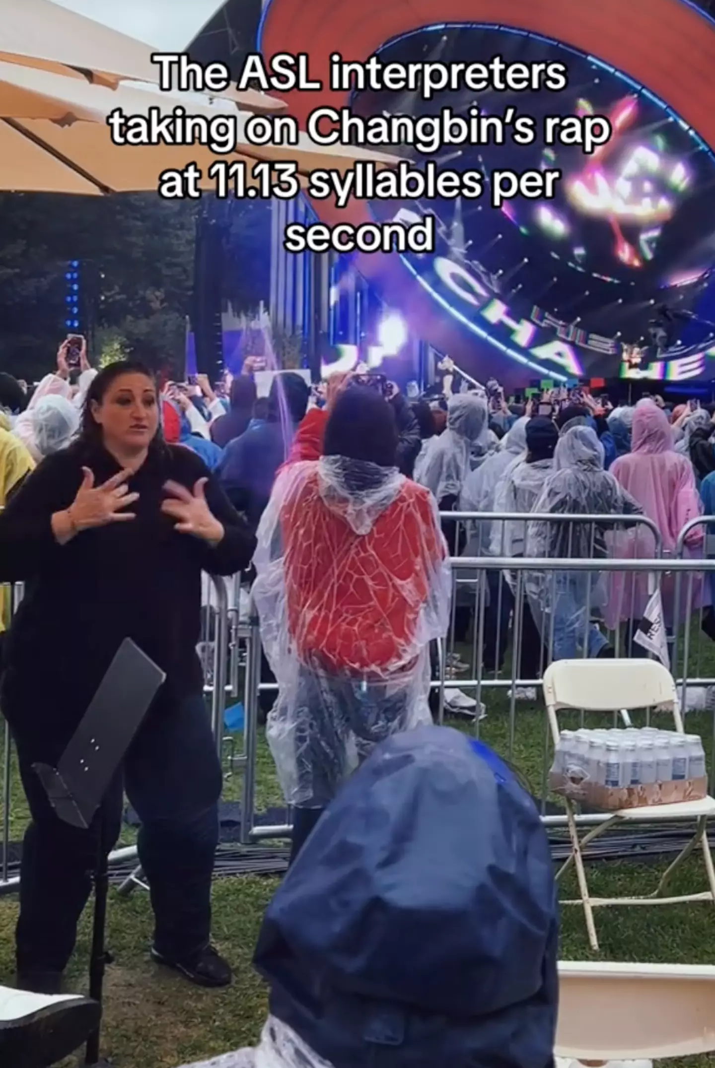 Fans said the woman was 'working overtime'.