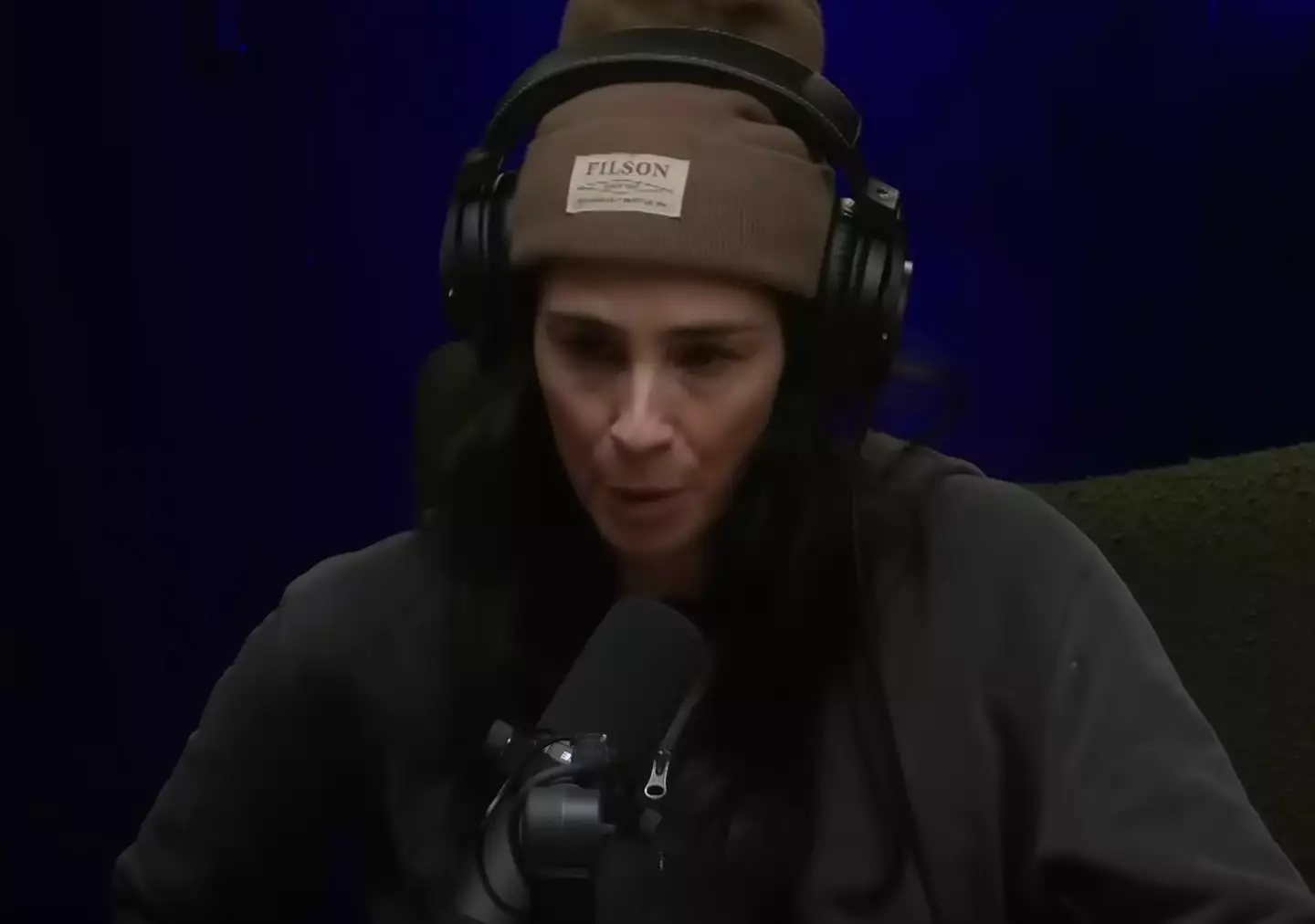 Sarah Silverman is afraid of becoming an old lady who doesn't know where she is and masturbates in public. Understandable, if a tad specific.