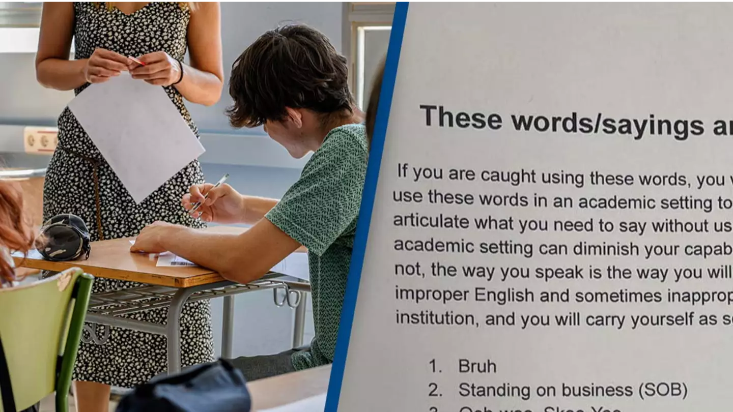 Teacher reveals list of words that are banned in their classroom and sparks controversy