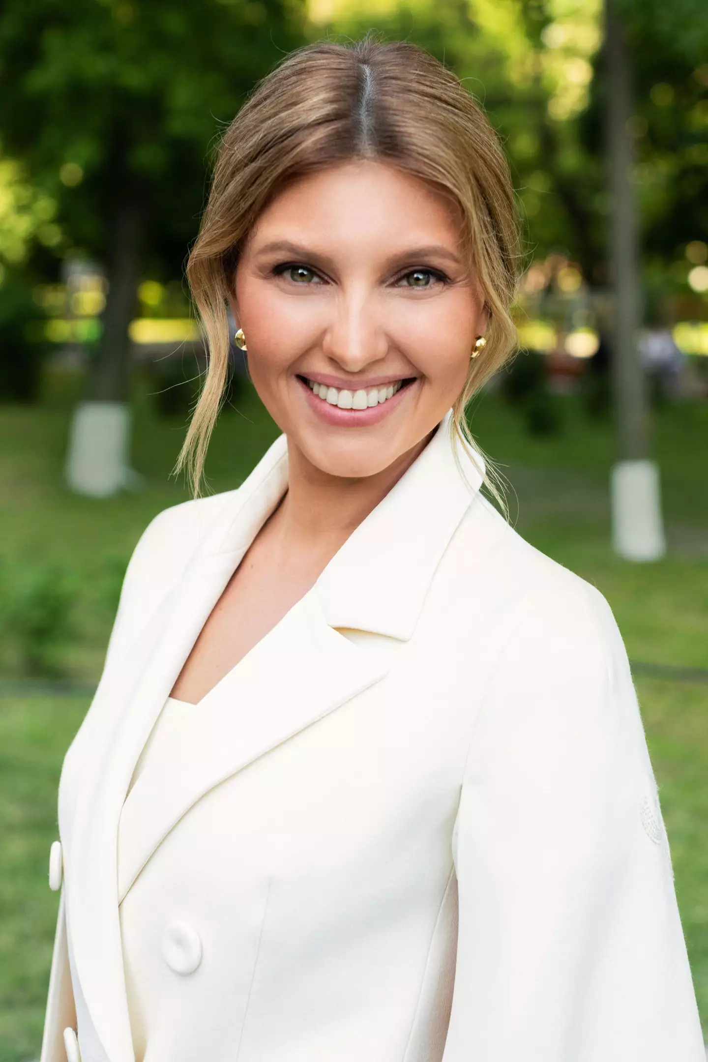 Olena Zelenska on her husband's inauguration day in 2019.