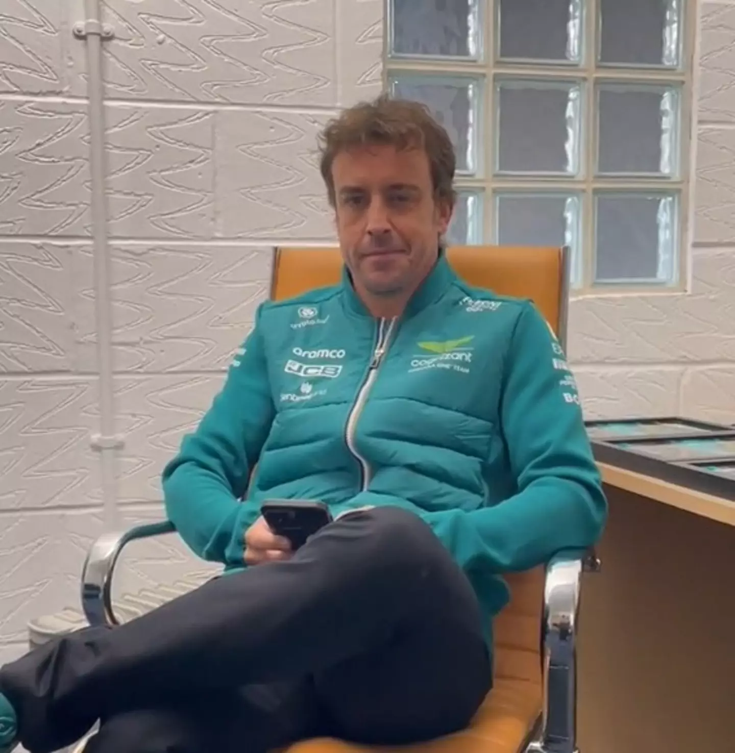 Alonso simply posted a video of him winking to let you know he knows that you know.