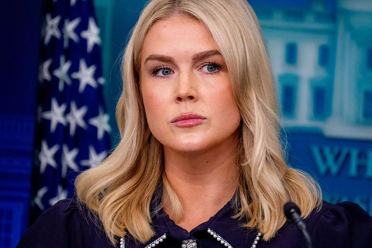 He's commented on Karoline Leavitt's lips twice now (Andrew Harnik/Getty Images)