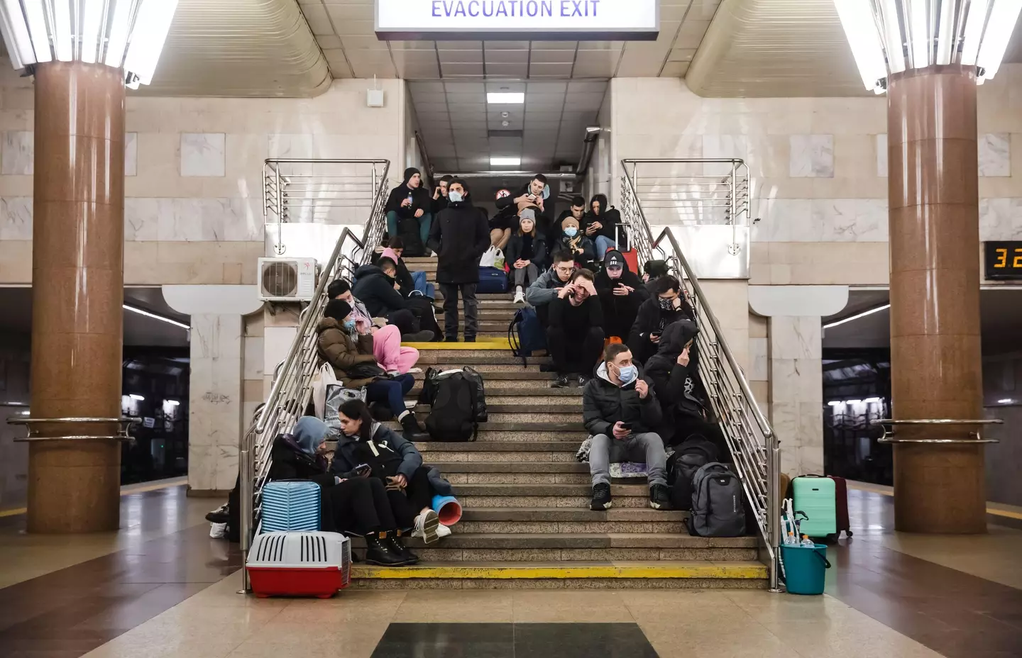 Subway station serves as a shelter for thousands of people (Alamy)