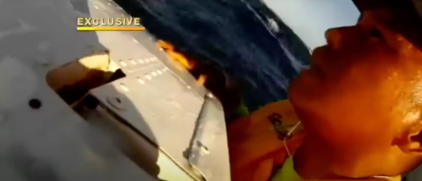 Ferdinand Puentes’s GoPro was rolling when the flight he was on crash-landed into the ocean off Hawaii in December 2013.