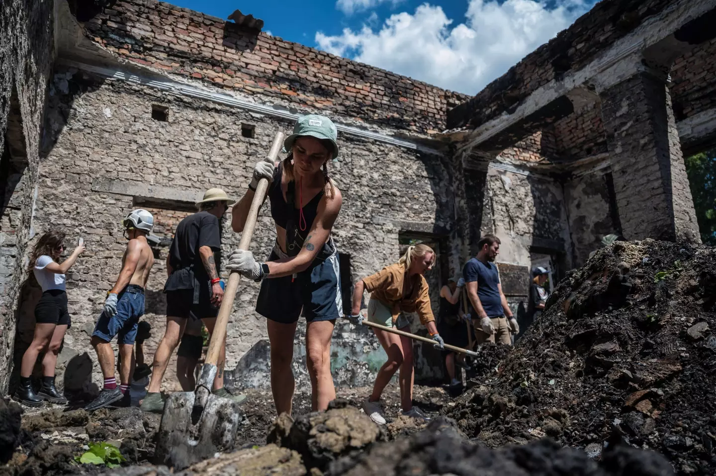 The group has already repaired a number of buildings.