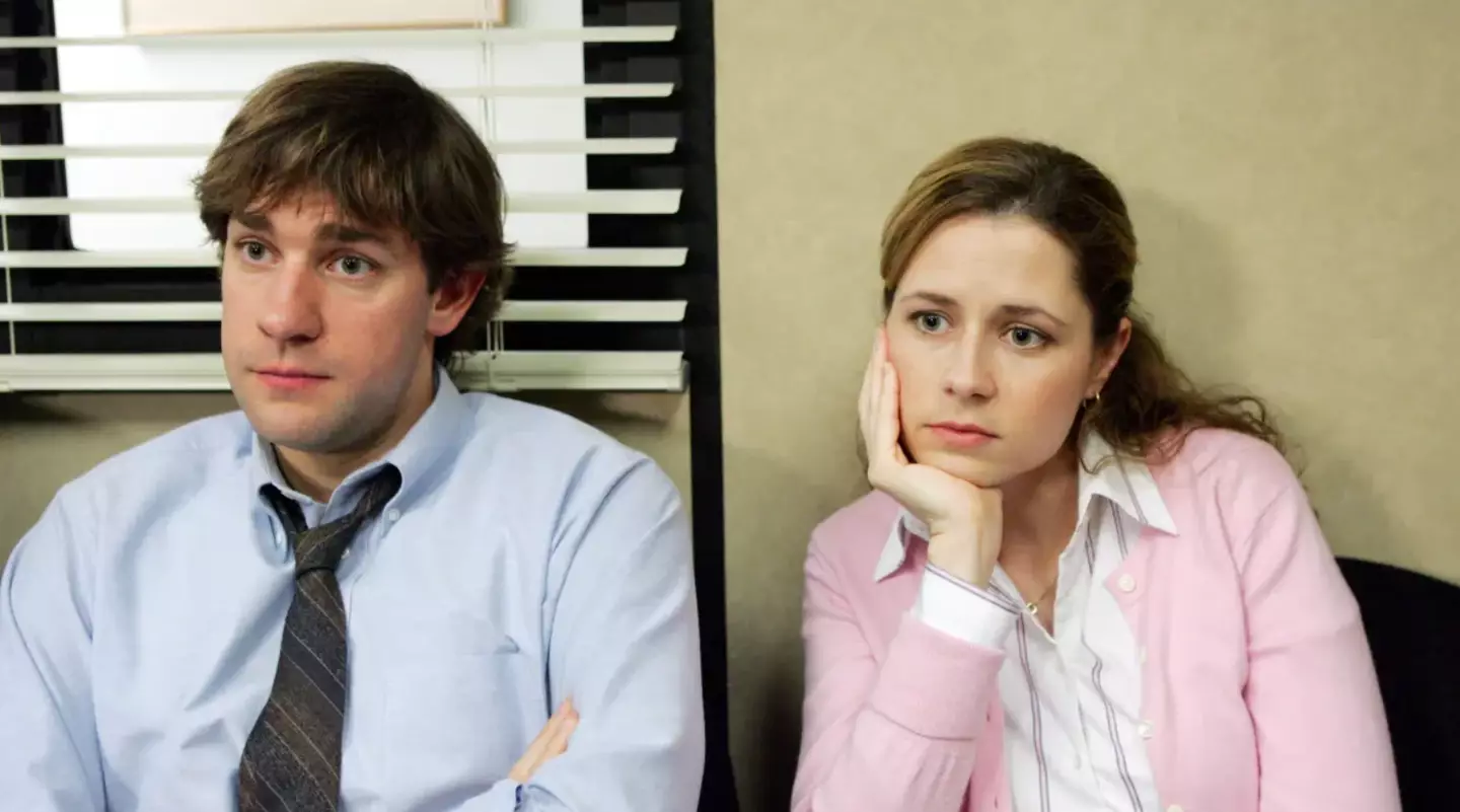 John Krasinski and Jenna Fischer in The Office.