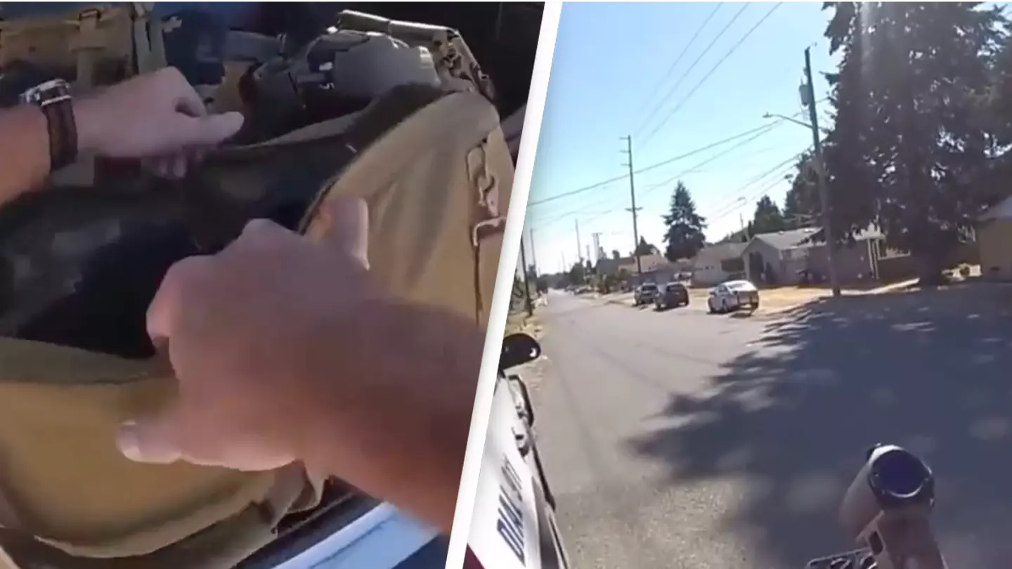 Shocking moment police officer casually drops active shooter from 183 yards with single shot