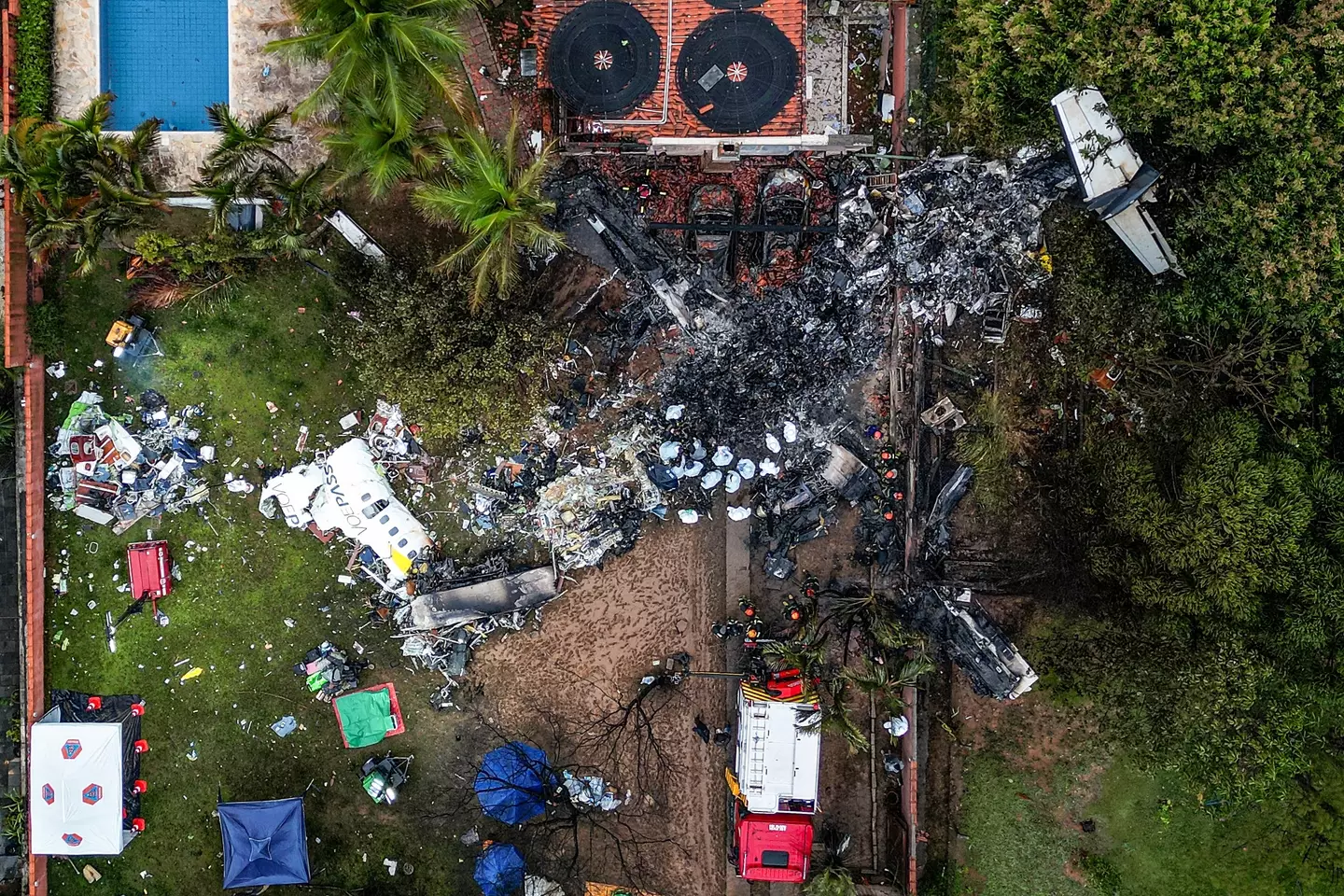 A plane crash in Brazil on Friday claimed the lives of 62 people. (NELSON ALMEIDA/AFP via Getty Images)