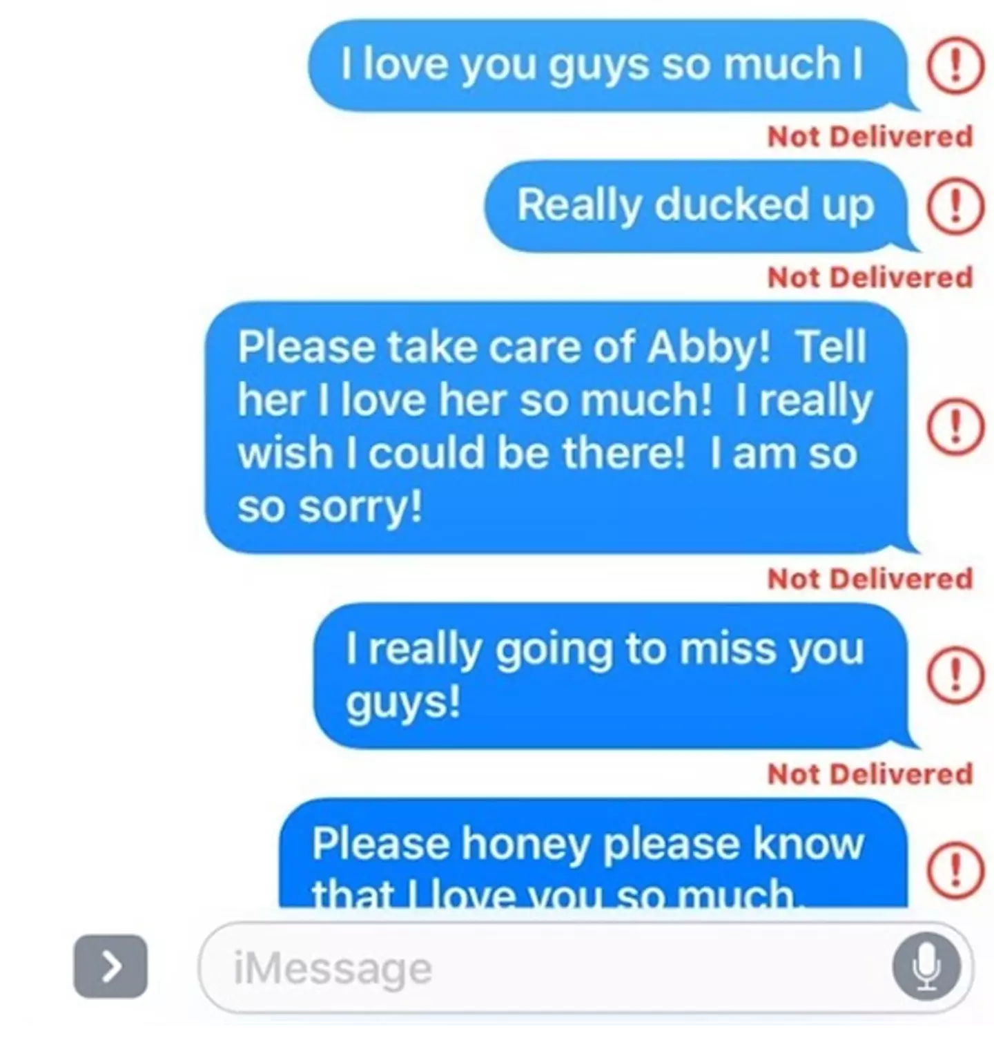 Jeremy didn't have service in the woods.