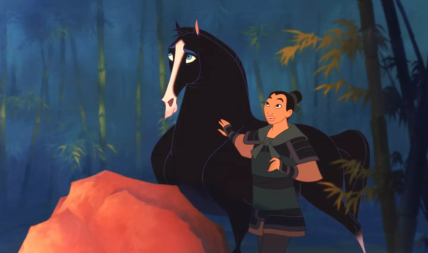 Mulan with her horse (Walt Disney Pictures)