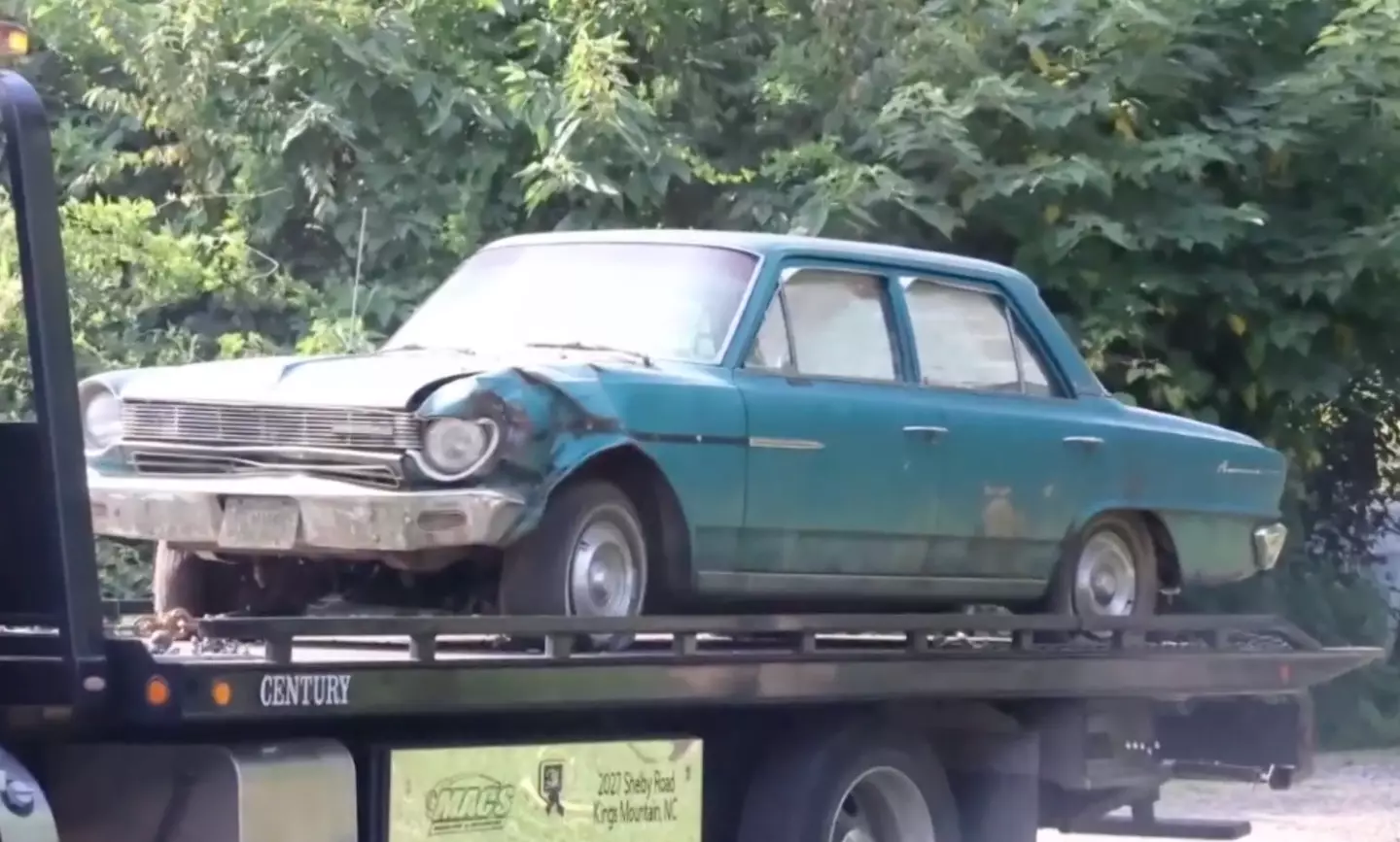 A green car has been seized by police (WCNC)