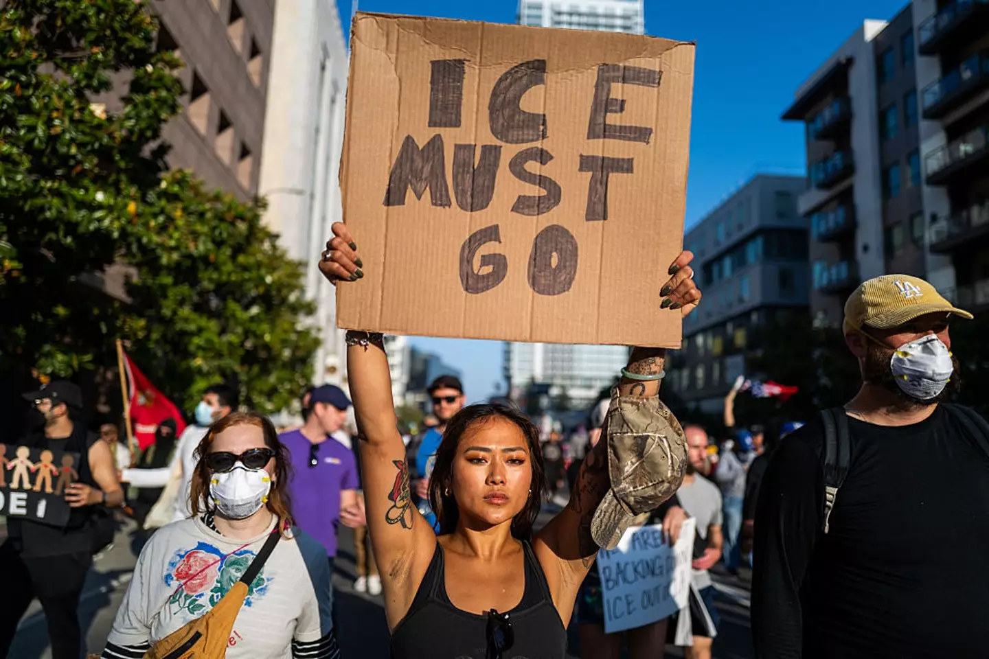 Protests broke out in LA following ICE raids (Spencer Platt/Getty Images)