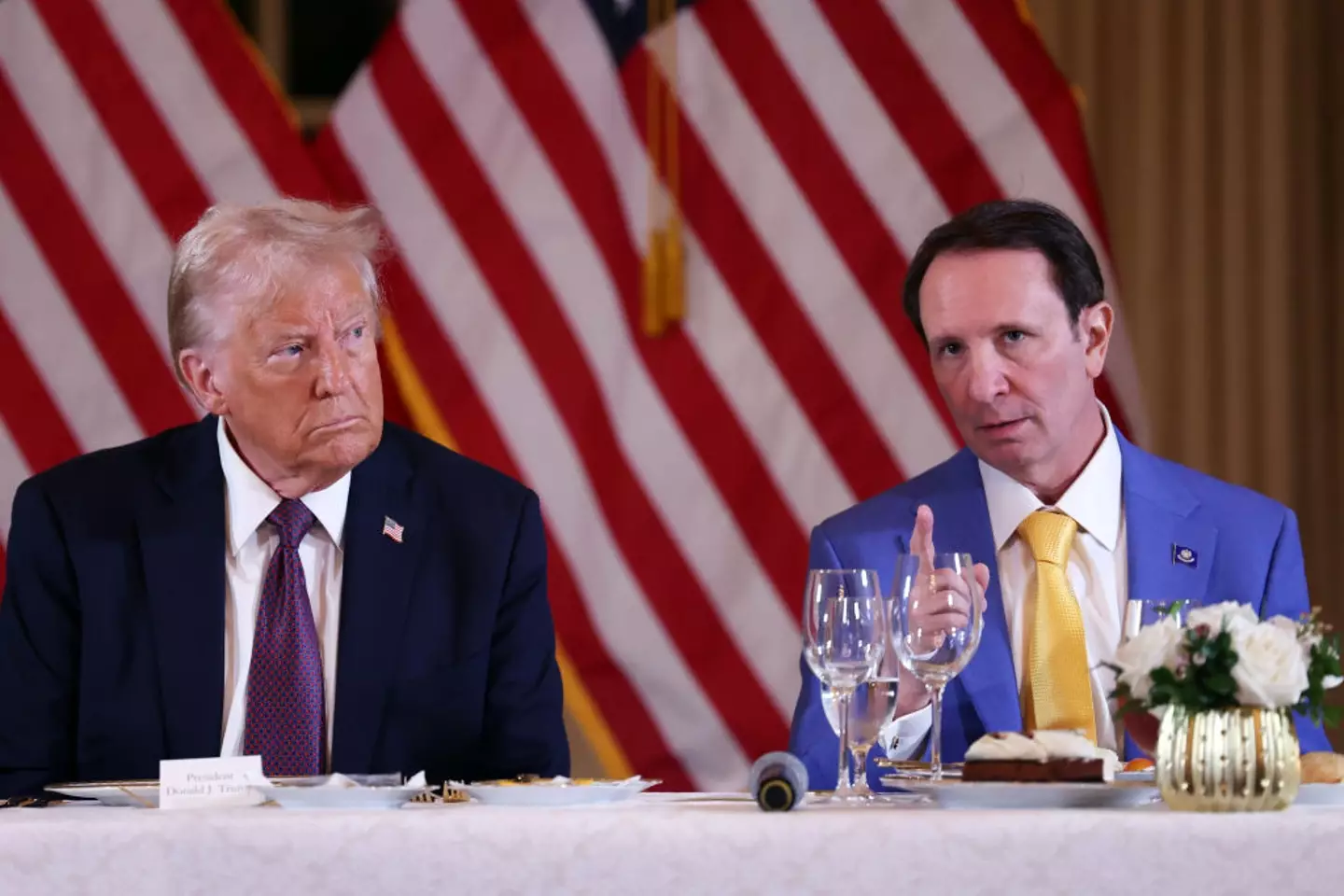 The president met with Louisiana Gov. Jeff Landry in January (Scott Olson/Getty Images)