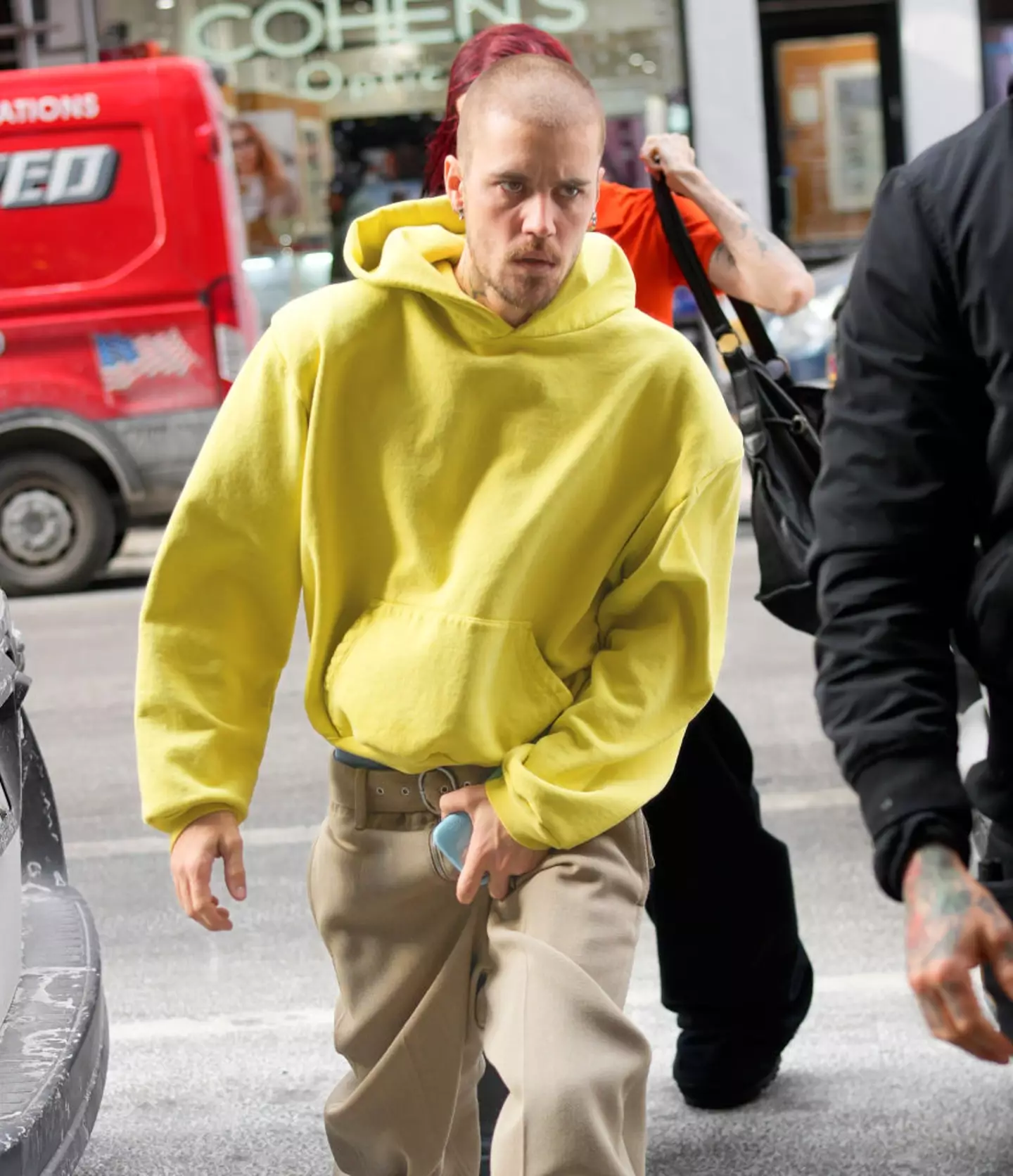 Bieber didn't quite look himself as he got about New York in January (XNY/Star Max/GC Images)