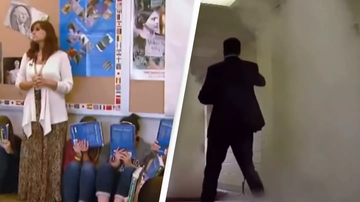 'America's safest school' shows what students have to do when there's a school shooter