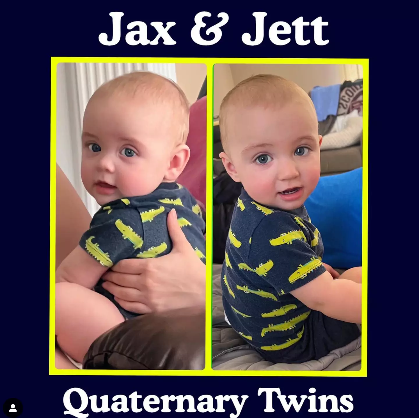 Jax and Jett were born just weeks apart.